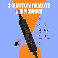 Vista 7 de JBL Tune 310C - Auriculares intraurales de alta resolución con cable, cable plano sin enredos, control remoto de 3 botones con micrófono (blanco)