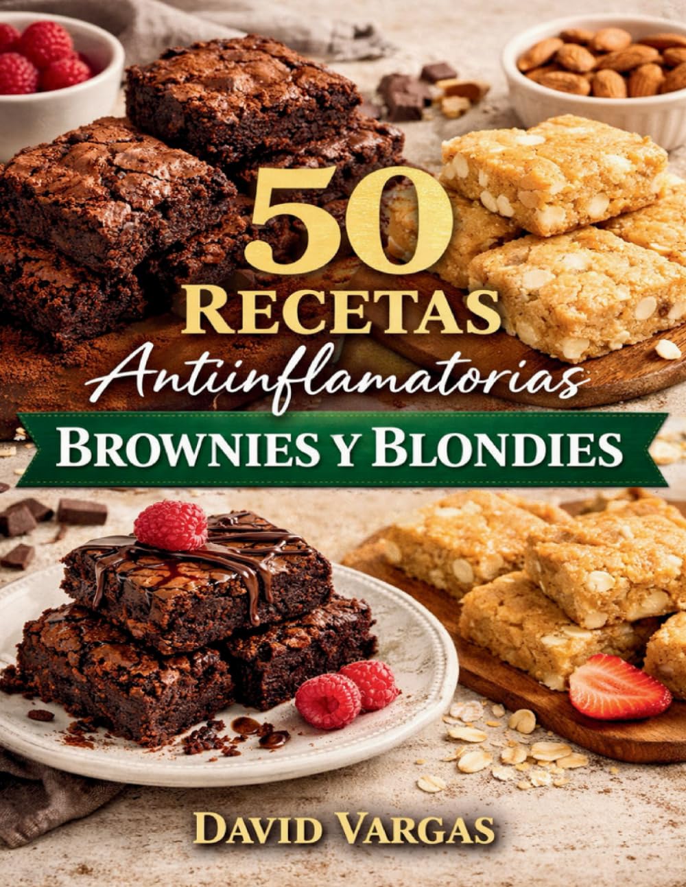50 Recetas Antiinflamatorias de Brownies y Blondies: Dulces horneados con ingredientes pensados para cuidar el organismo