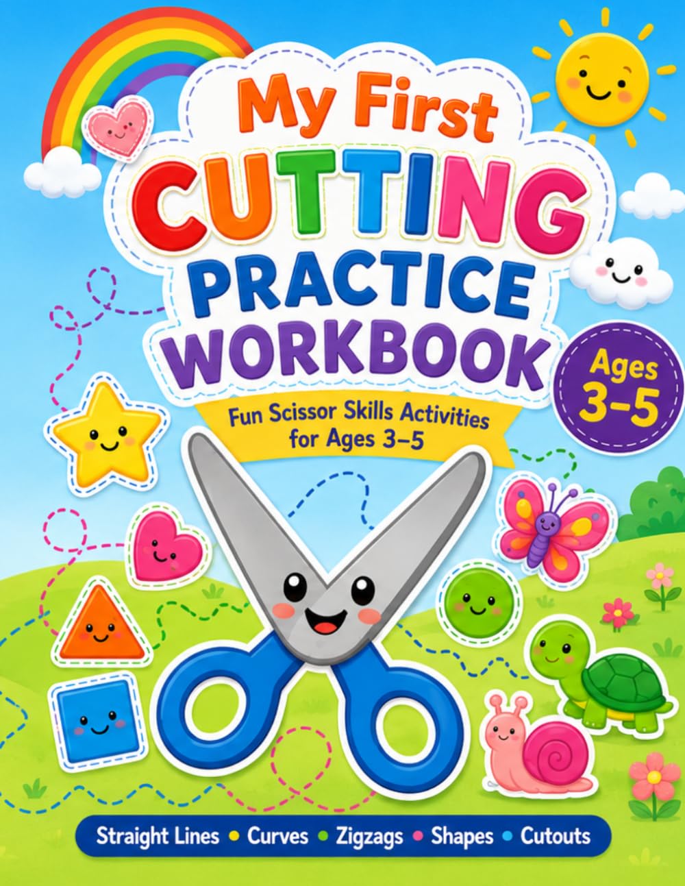 My First Cutting Practice Workbook: Fun Scissor Skills Activities for Preschool Kids Ages 3–5 (My First Workbooks)