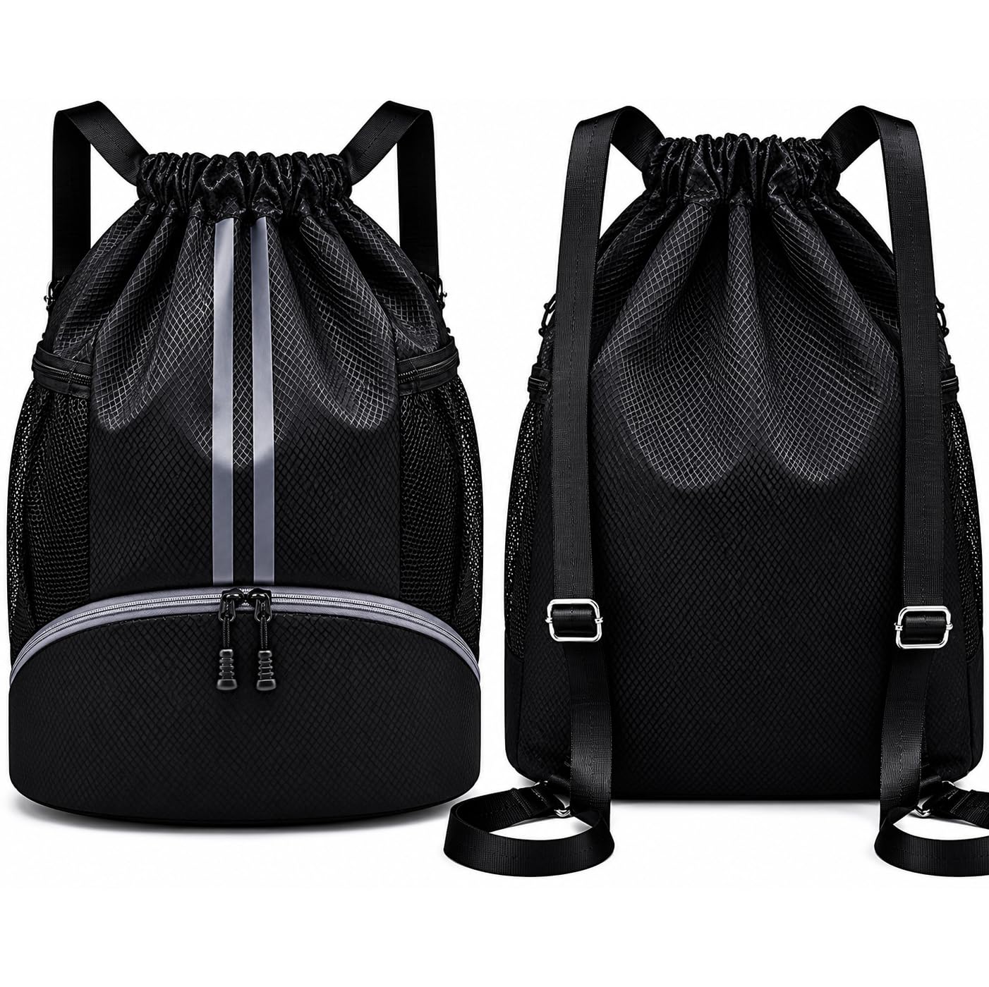 jaaro Durable Waterproof Gym Backpack | Sports Drawstring Bag with Shoe Compartment for Travel & Outdoor Sports-picture-50