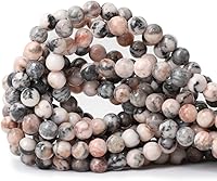 Vista 80 de 60 cuentas redondas sueltas de piedra dálmata natural de 0.236 pulgadas (0.236 in) para hacer joyas, hallazgos de bricolaje, 1 hebra de 15 pulgadas
