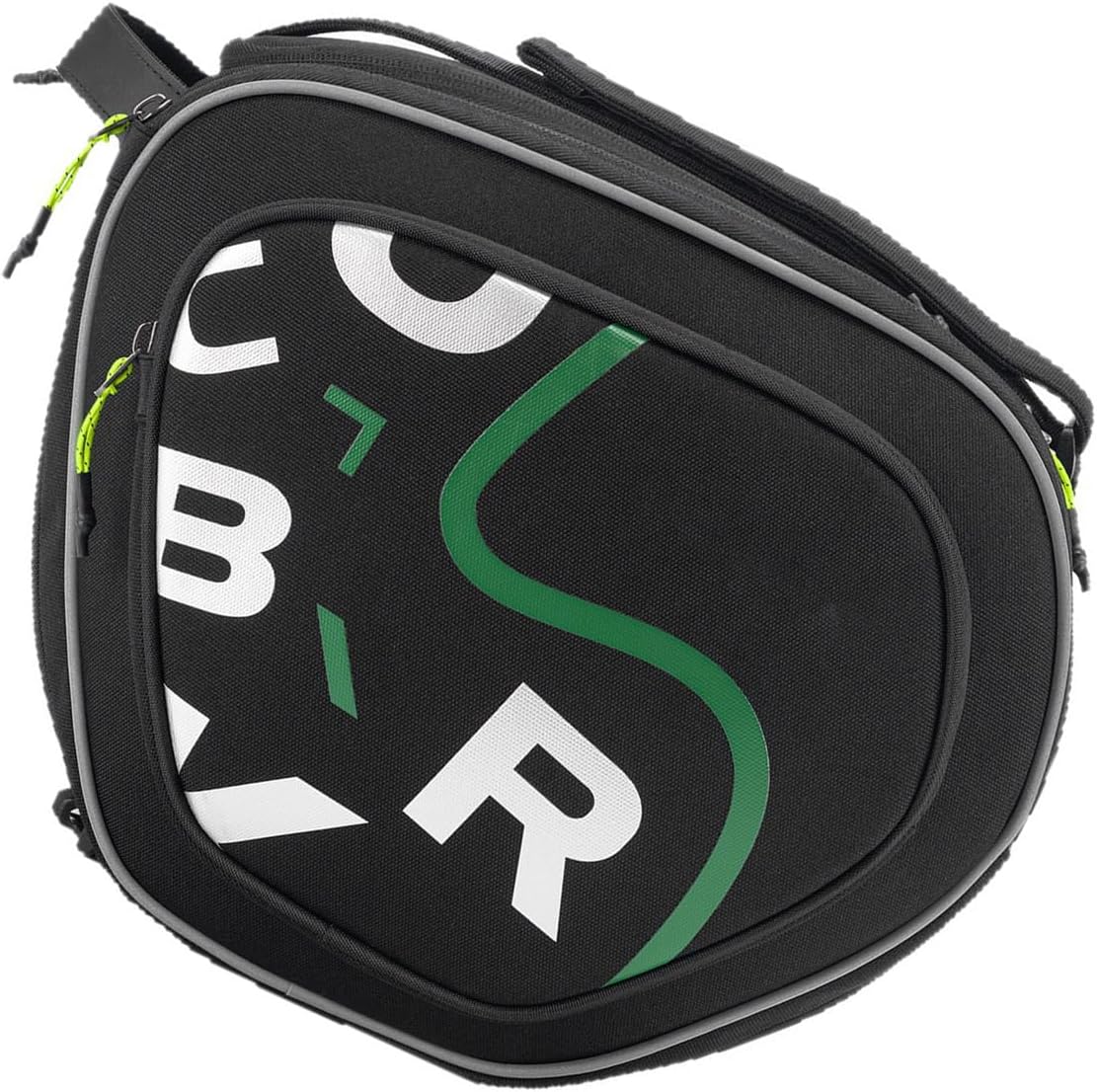 Spacious 12L Motorcycle Storage Bag Featuring Double Closure for Helmet Compartment Up to 28x24x25cm and Contoured Vehicle Fit Ensuring Leg Comfort During Rides Large Capacity Bag