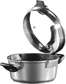 STONELINE 14274 Future 24 cm Pot 11.5 with Sieving Glass Lid