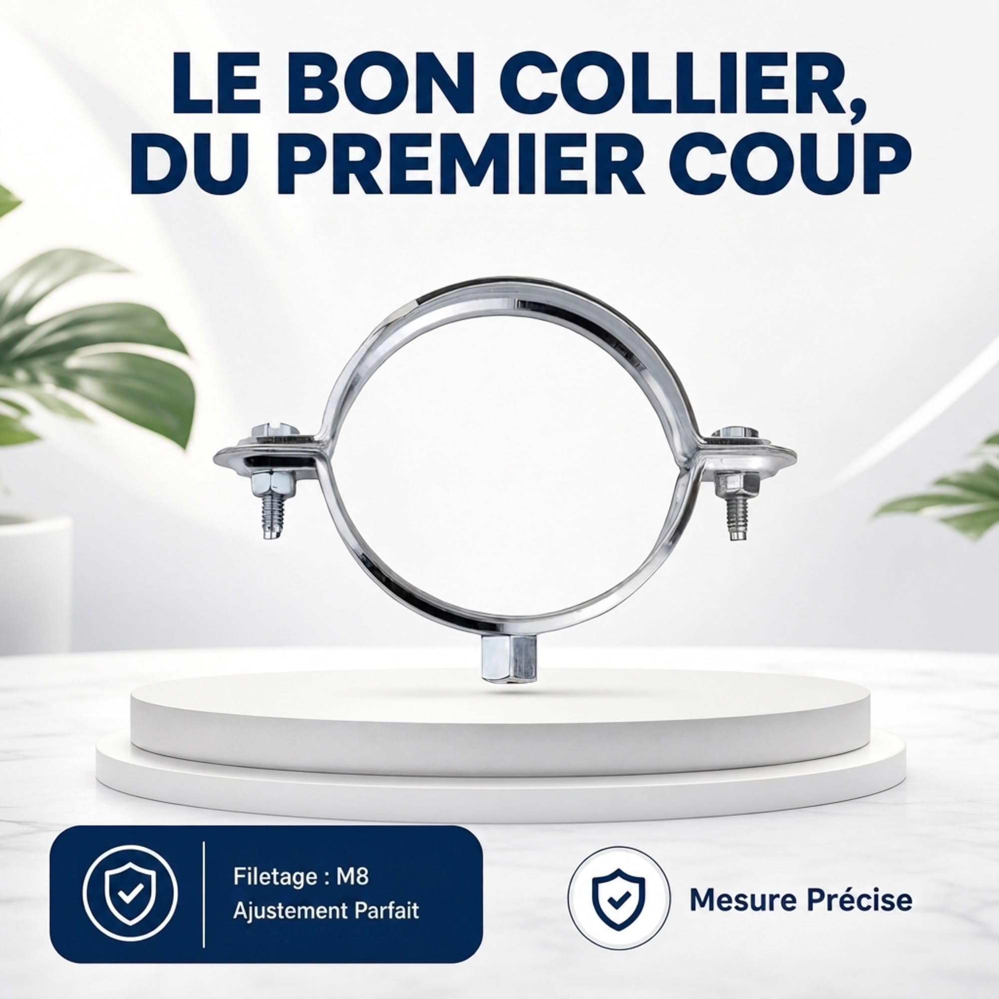 25 Colliers de Descente de Pluie - M8 - Diamètre 110 mm mm