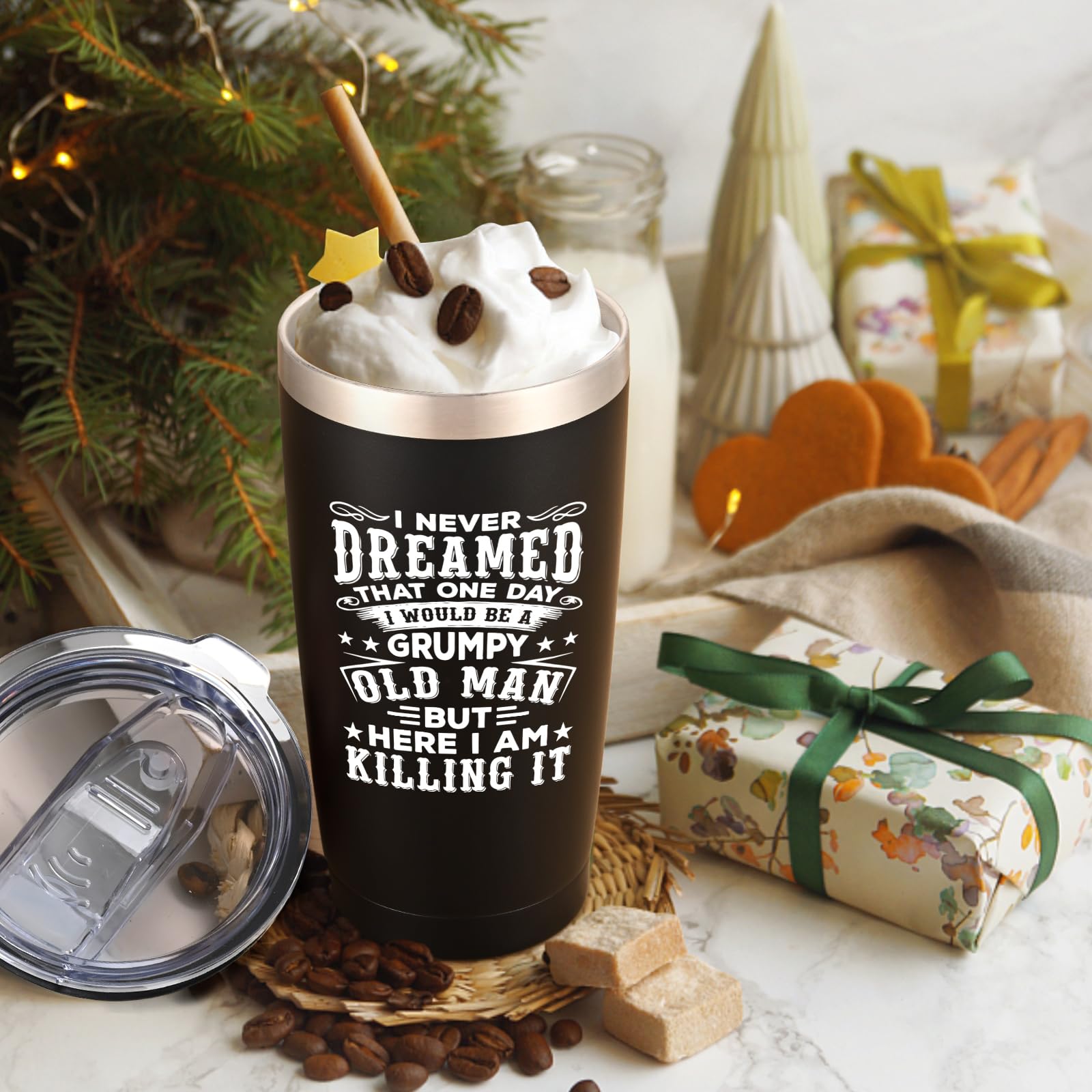 Livole Funny Gifts for Dad Grandpa, Uncle, Grumpy Old Man, Christmas Presents for Him Boss, Novelty Mugs, Old Men - Image 4