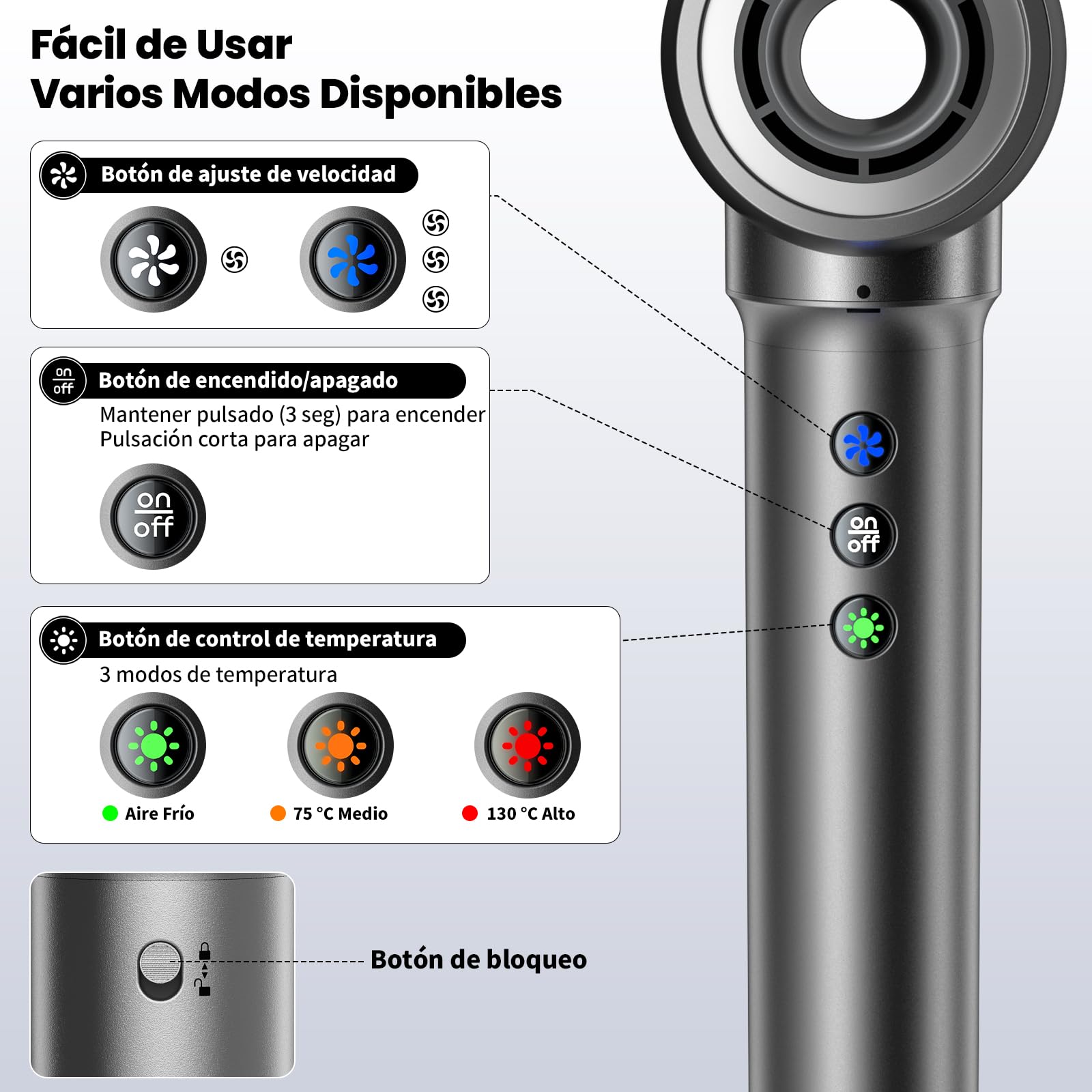 MANKIW 5 en 1 Air Styler Multifuncción, Cepillo Secador de Pelo Iónico de Alta Velocidad, con Auto-Rizadores 35/50mm, Cepillo Alisador, Voluminizador, 3 Temperaturas
