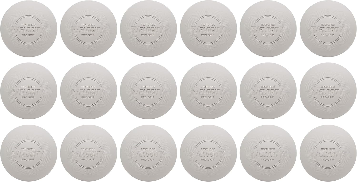 Velocity Pro Grip Lacrosse Balls - 6, 12, 18, 60 and 120 Packs - Certified for Youth, Club, High School, CLA, and College Game Play