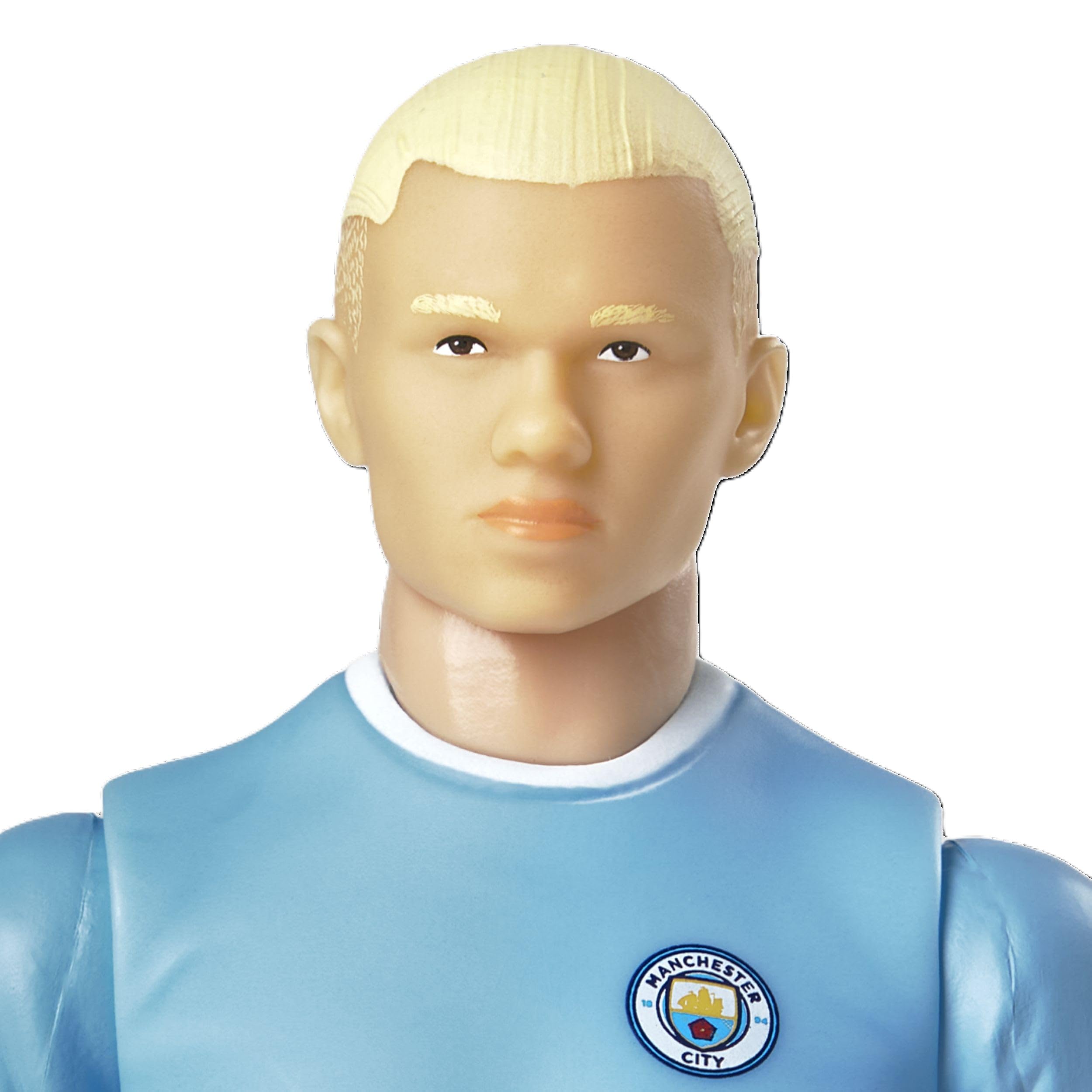 Megableu - Figurine Foot HAALAND - 20 cm - Grande Figurine Footballeur Réaliste & Articulée - Licence Officielle - 10 Points d’Articulation - Jouet Football Manchester - Idée Cadeau Fans Haaland