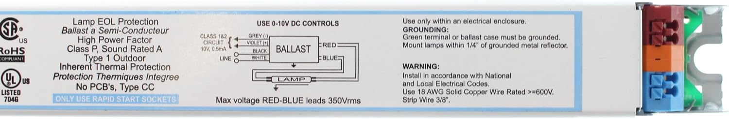 Advance IZT-124-D Dimming Ballast, 1-Lamp, F24T5HO, 24W T5HO, 120/277V