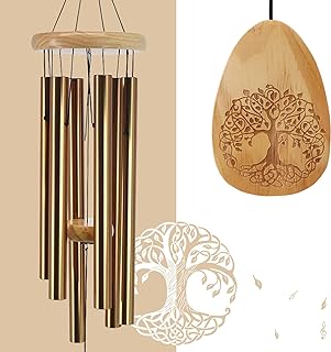 Astarin Sympathy Wind Chimes for Outside Deep Tone, Memorial Wind Chime for Loss of Loved One, in Memory Wind Chimes Outdoor as Bereavement Memorial Gifts for Mom Dad(30 Inch Bronze)