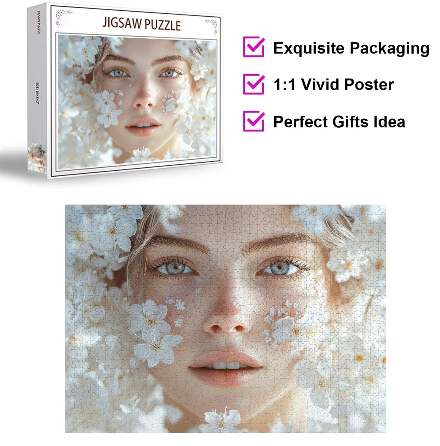 Puzzle 6000 Pezzi Donna. Puzzle Classici per Gioco Familiare, n-664 | Impossibile Puzzles, Intrattenimento Creativo, Rilassamento e Intelligence, Regalo per Amore e Amico, Decorazioni Casa, Fiori