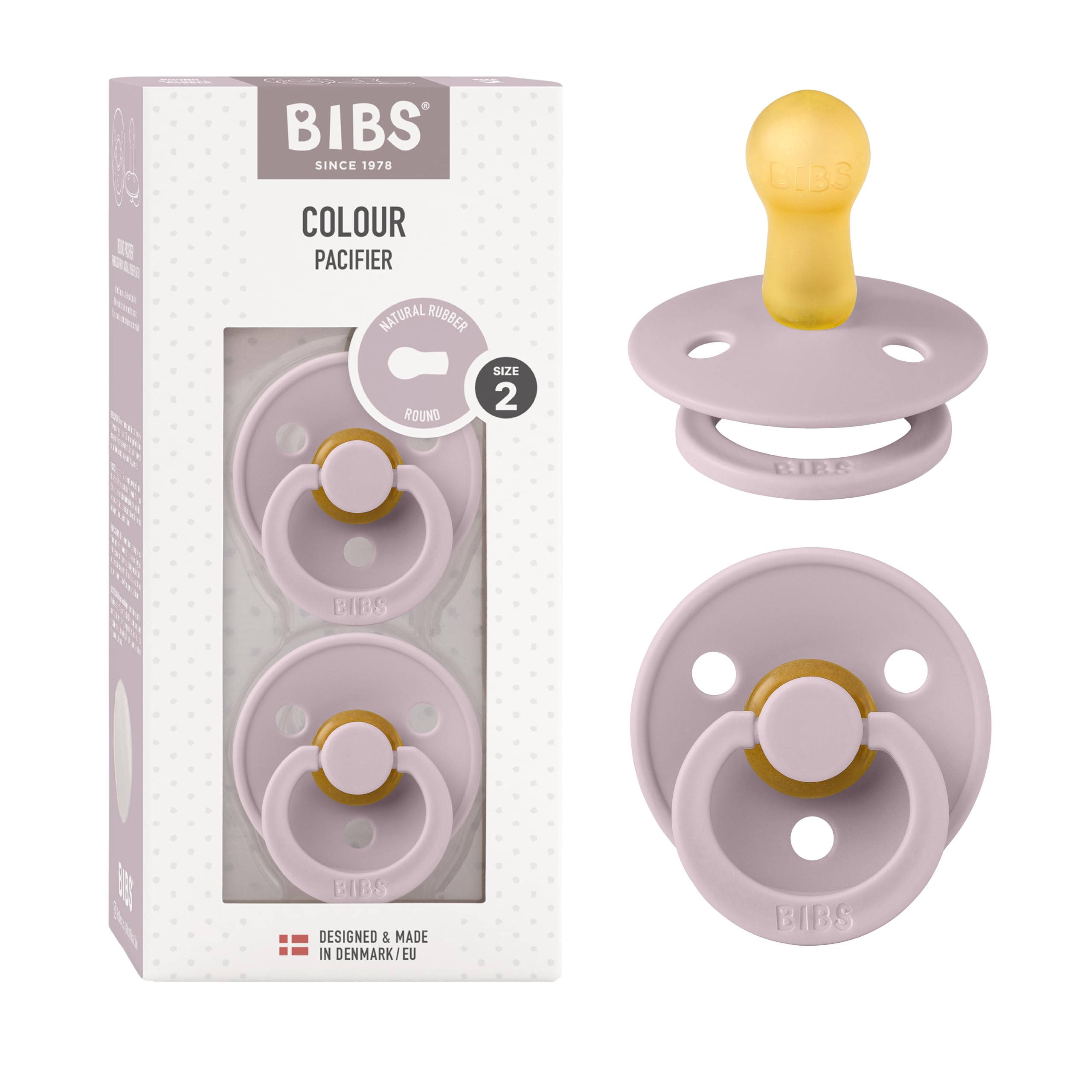 BIBS Colour Ciuccio confezione da 2 pezzi. Privo di BPA