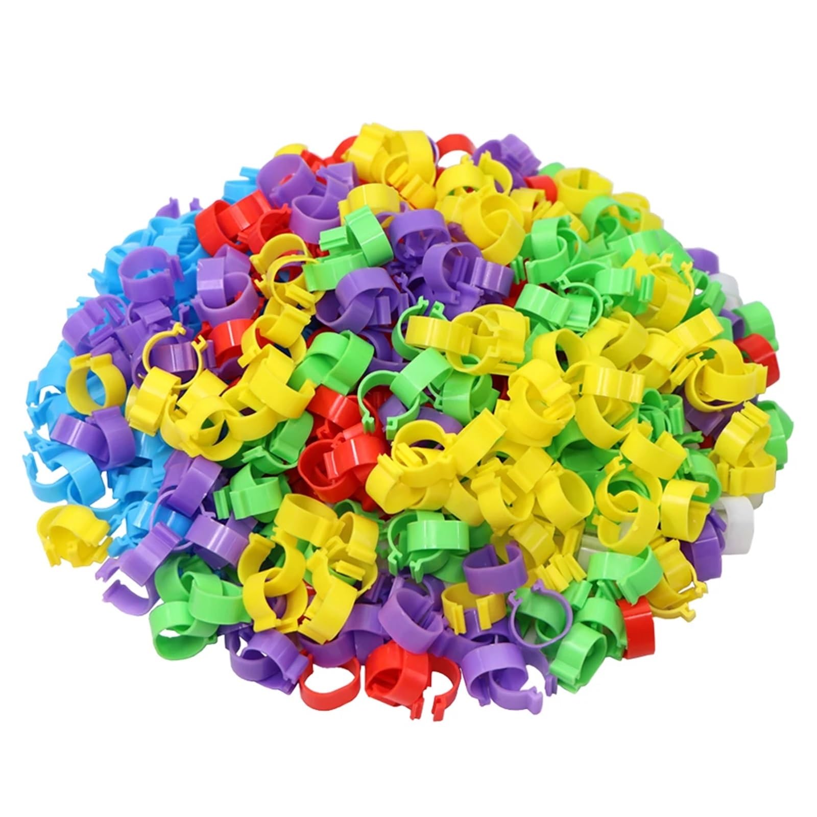 100 pezzi 6 colori anelli for zampe di pollo, anatra, oca, strumento di identificazione animali, etichetta vuota, fibbie, fascia a clip, 16/18/20/25,0 mm(Color 07,25.0mm)