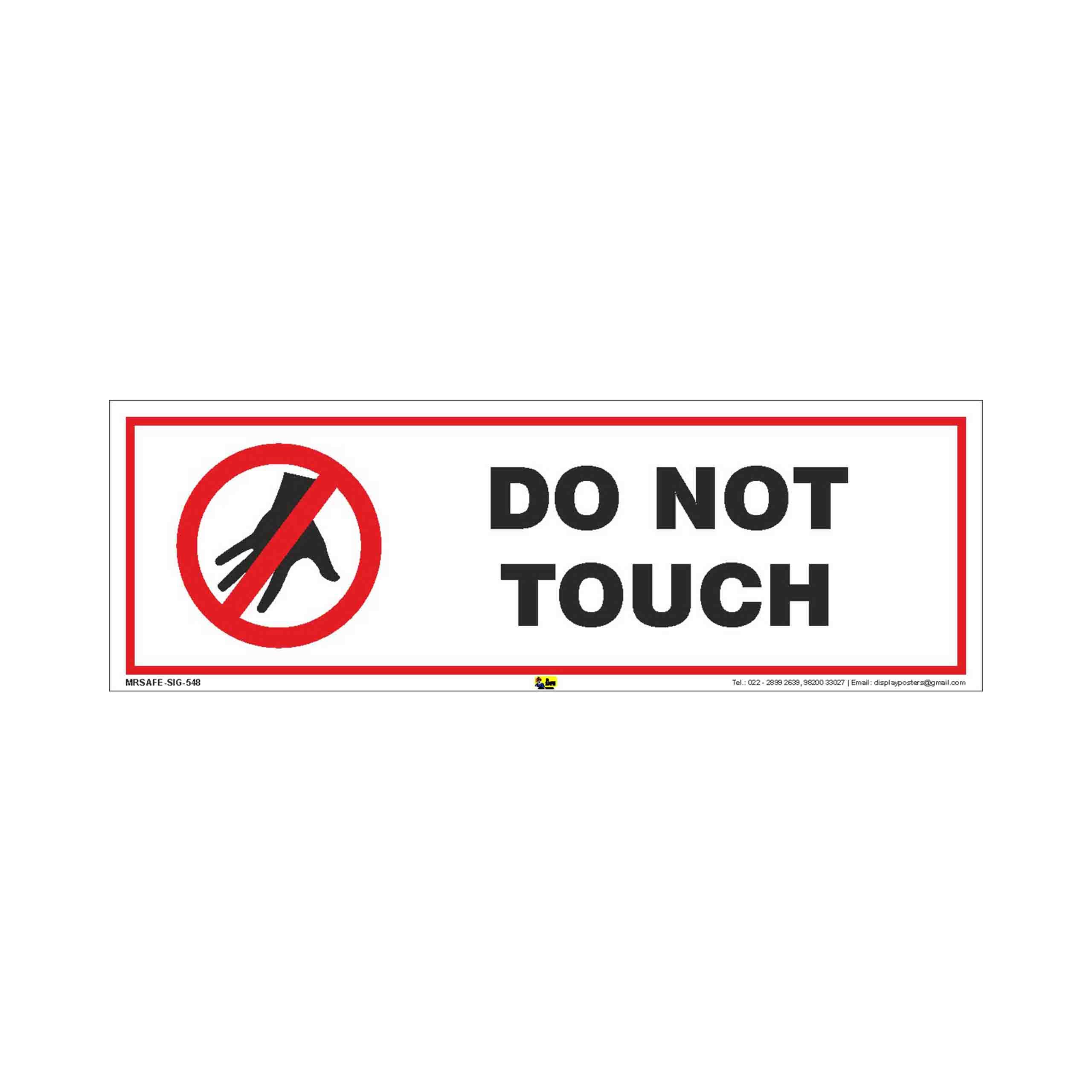 Mr. Safe - Do Not Touch Sign PVC Sticker 15 Inch X 6 Inch (B07C4WNXKT) Amazon Price History, Amazon Price Tracker