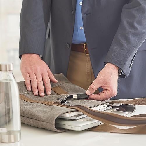 Miniatura 8 de Verbatim Memoria USB 2.0 retráctil PinStripe de 128 GB con protección antimicrobiana Microban Producto - Negro