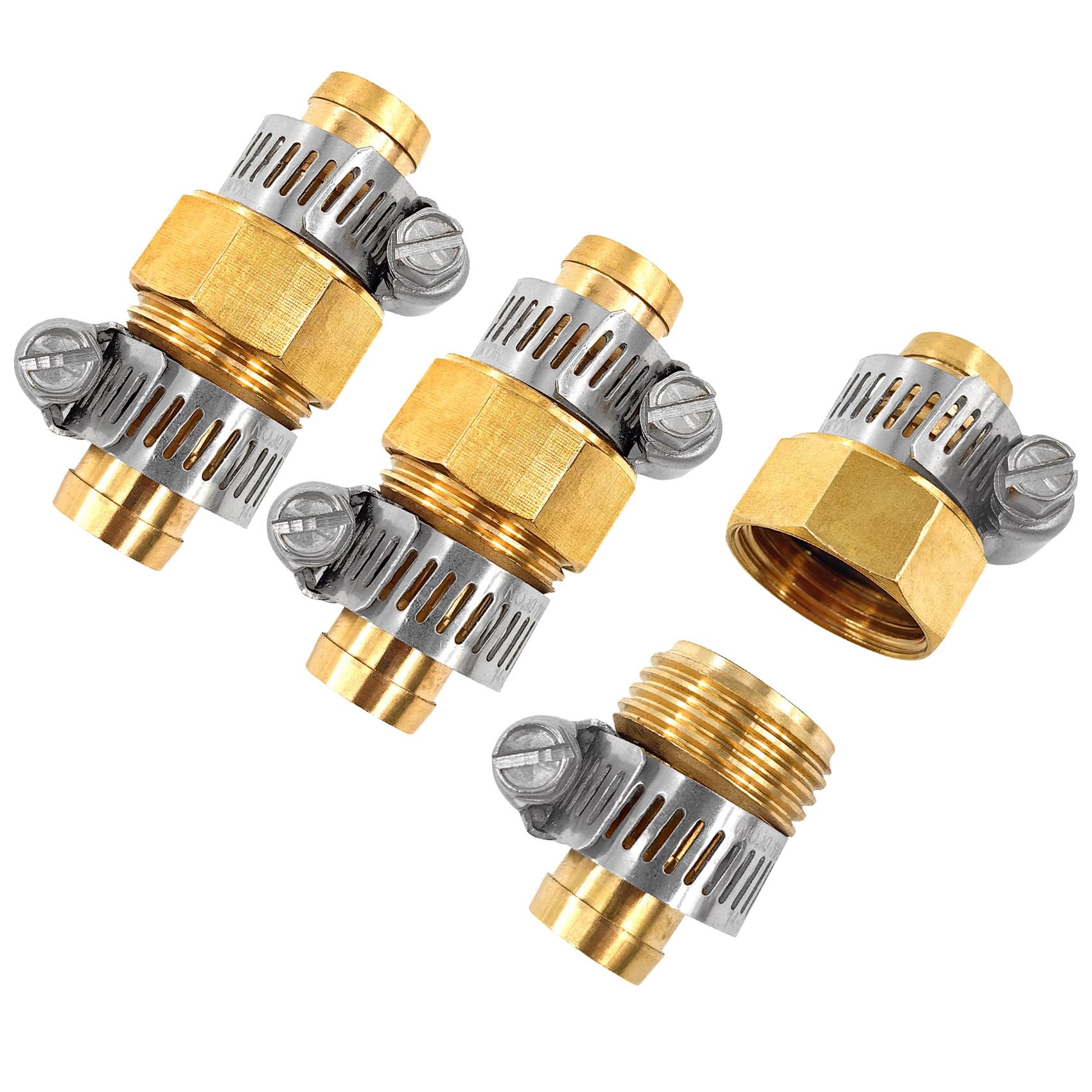 Repara Tu Manguera Al Instante | Conector Macho Y Hembra 5/8" | Abrazadera Acero Inoxidable | Resistente 3000 PSI