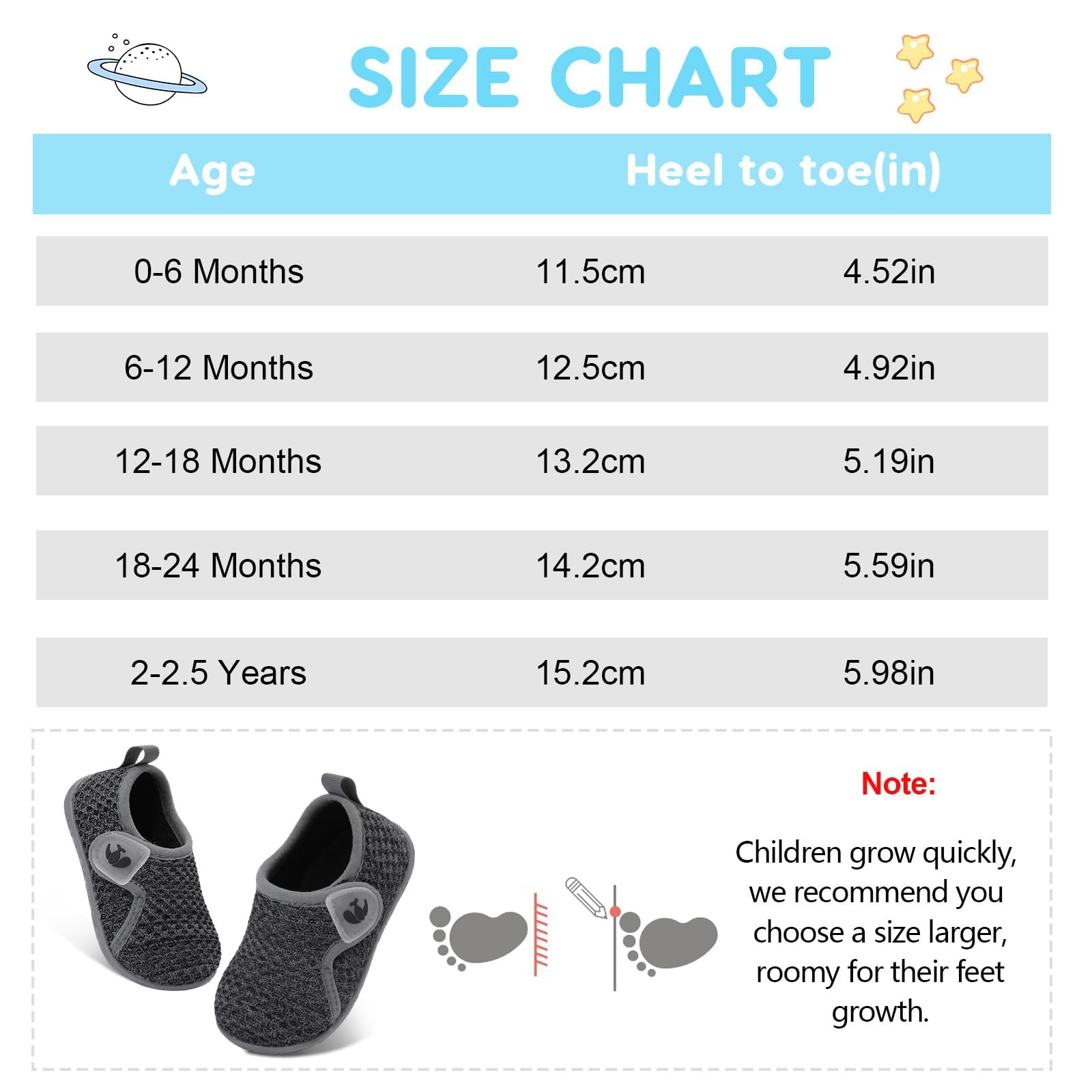 JIASUQI Baby Shoes Boys Girls Breathable First Walking Shoes Infant Soft Sneakers Crib Shoes Lightweight Slip On Shoes — view 3