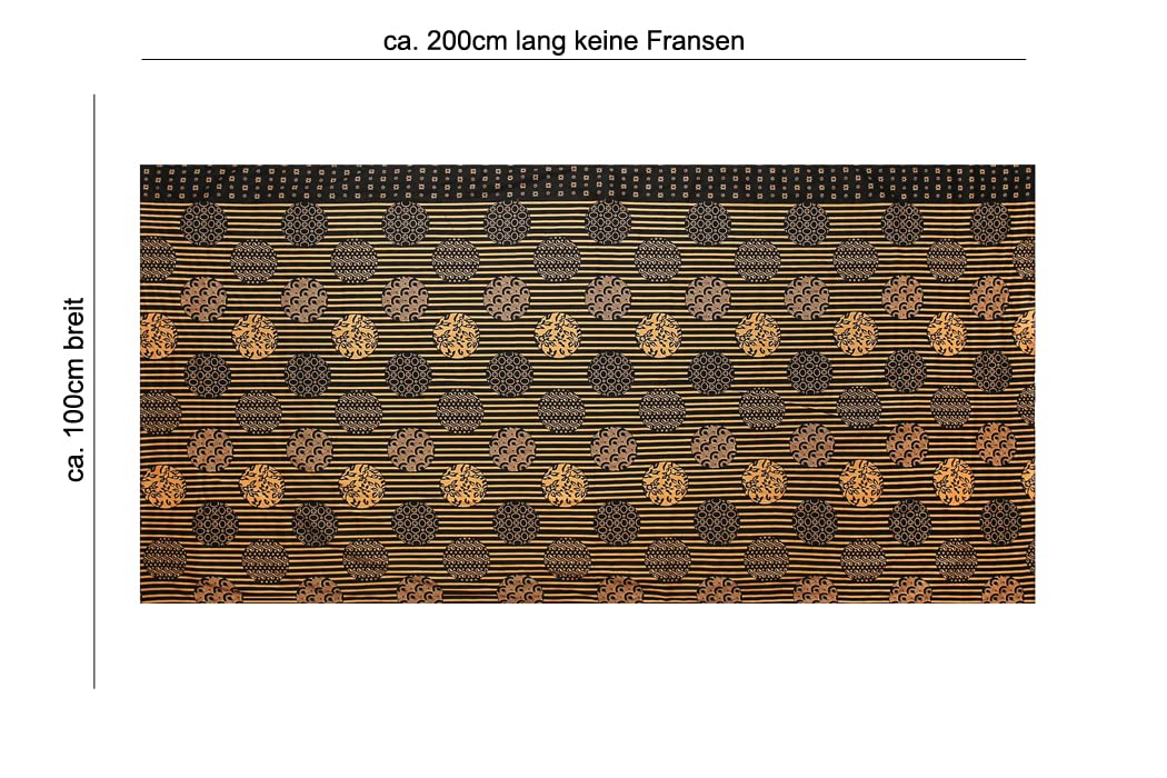 Großer 200 cm x 100cm Sarong Pareo Baumwolle Strandtuch Damen Herren Wickelrock Strand - Handtuch Blickdicht Wickeltuch Handtuchkleid Wickelkleid Handarbeit Fair Trade Herstellung Jawa Batik