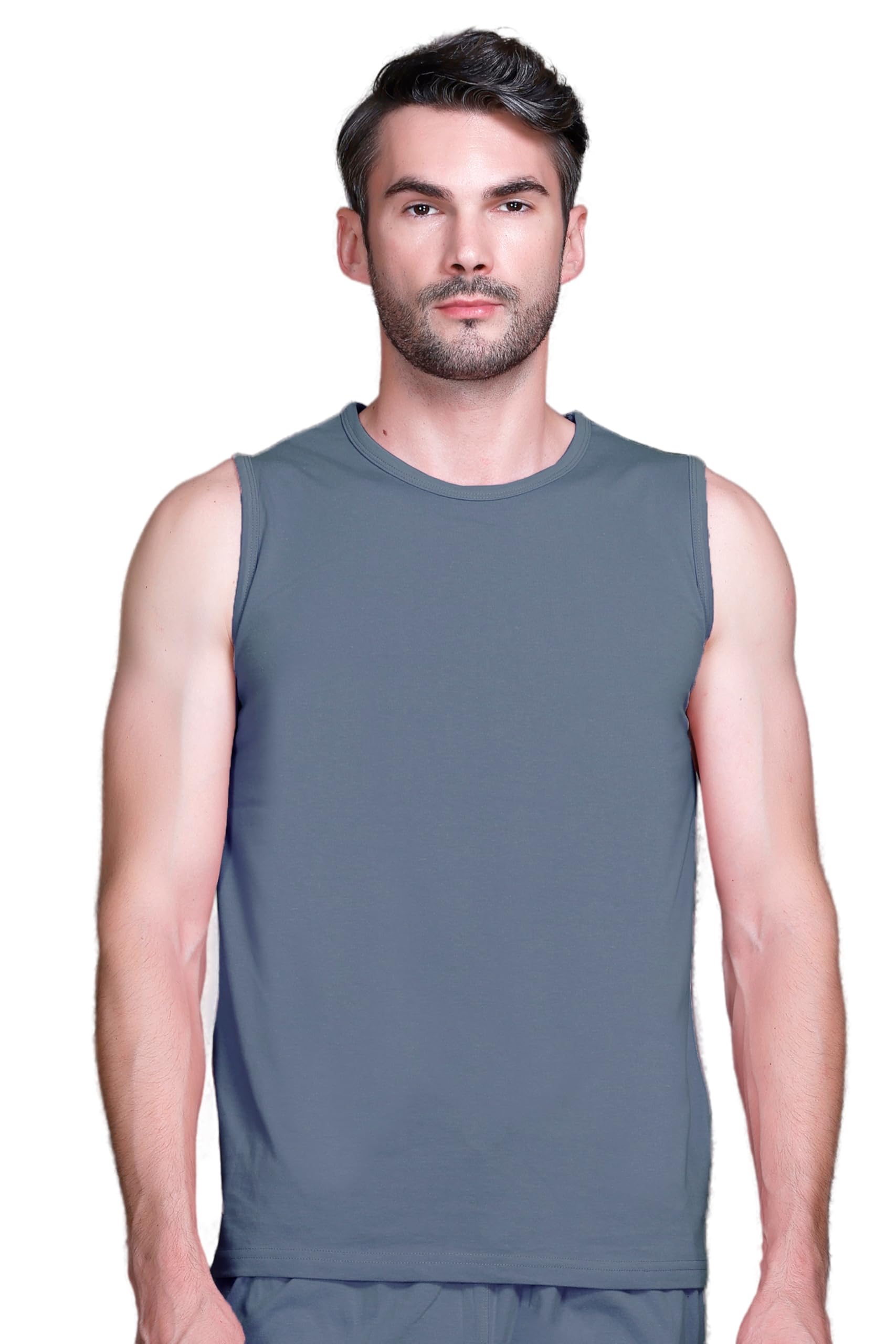 GODFREY Sleeveless Tshirt for Men Cotton-picture-30