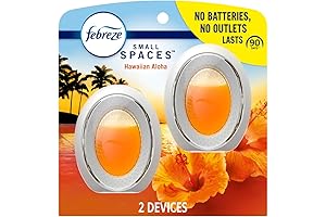 Febreze Car Air Freshener - Small Spaces Air Freshener, Hawaiian Aloha, 2 Count