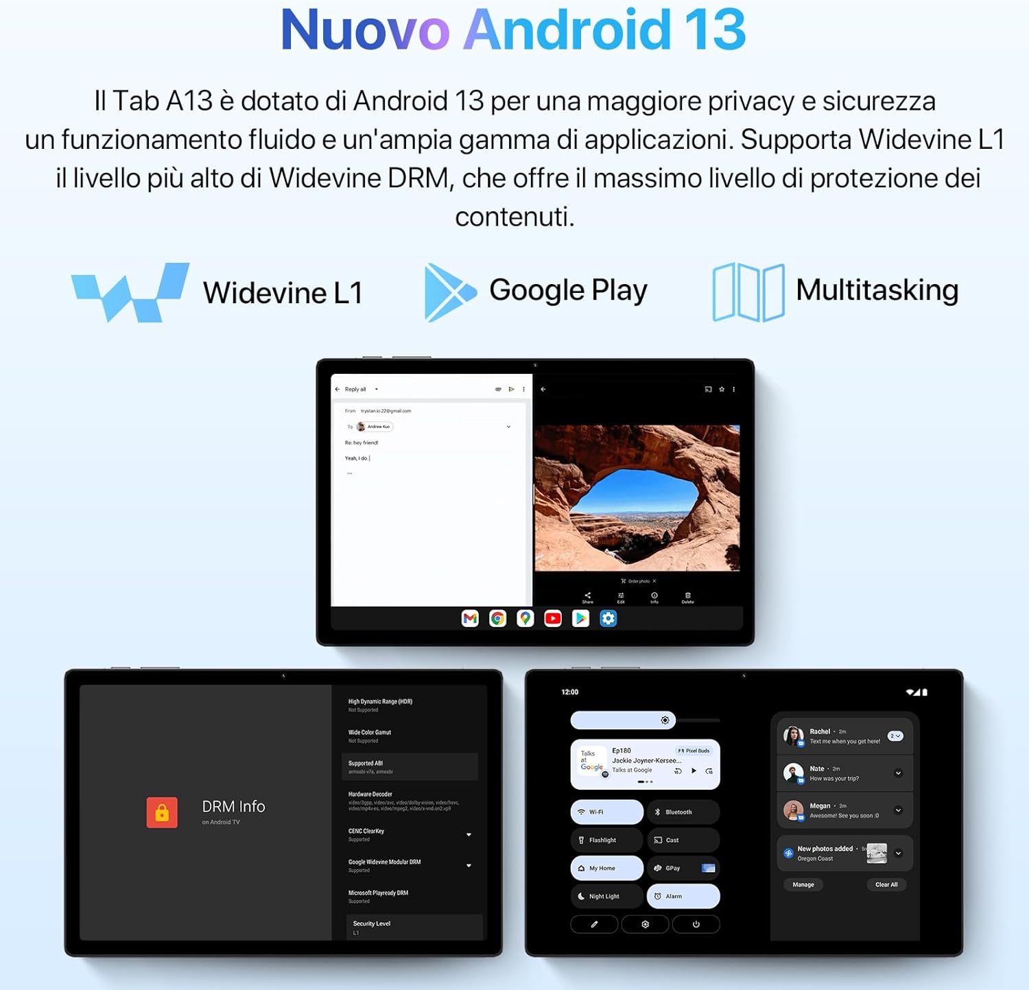 UMIDIGI Android 13 Tablet, A13 Tab 10.51 pollici Tablet, 16GB RAM+128GB/1TB, Octa-Core,1920 * 1200 FDH IPS,13MP+8MP, 7500 mAh,4 Speaker,Google GMS,2.4G/5GWiFi,BT5.0,GPS,18W Type-C,Tablet con Custodia UMIDIGI Android 13 Tablet, A13 Tab 10.51 pollici Tablet, 16GB RAM+128GB/1TB, Octa-Core,1920 * 1200 FDH IPS,13MP+8MP, 7500 mAh,4 Speaker,Google GMS,2.4G/5GWiFi,BT5.0,GPS,18W Type-C,Tablet con Custodia