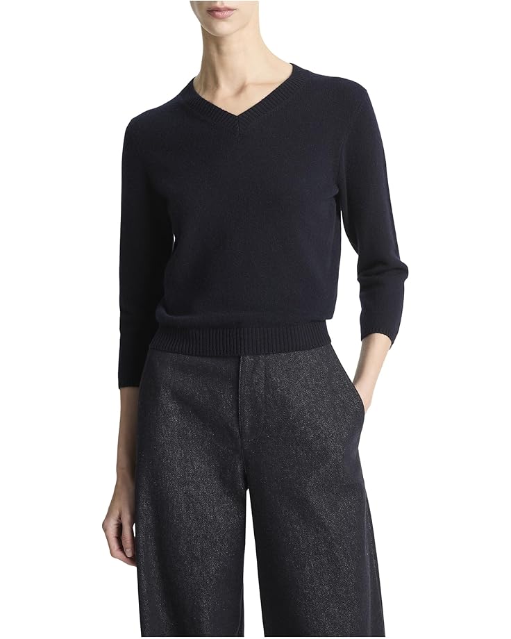Vince 3/4 Sleeve V-neck Sweater - Main View