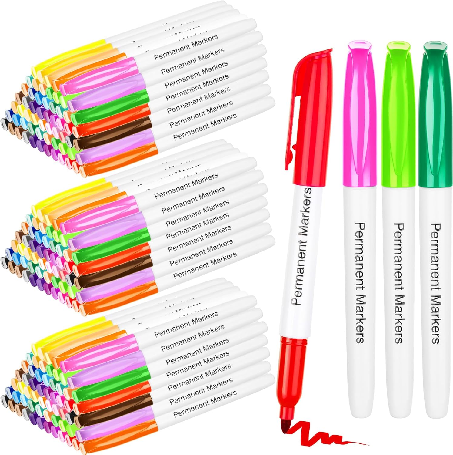 Yahenda 210 Pack Permanent Markers Bulk 30 Colors Assorted Permanent Marker Pen