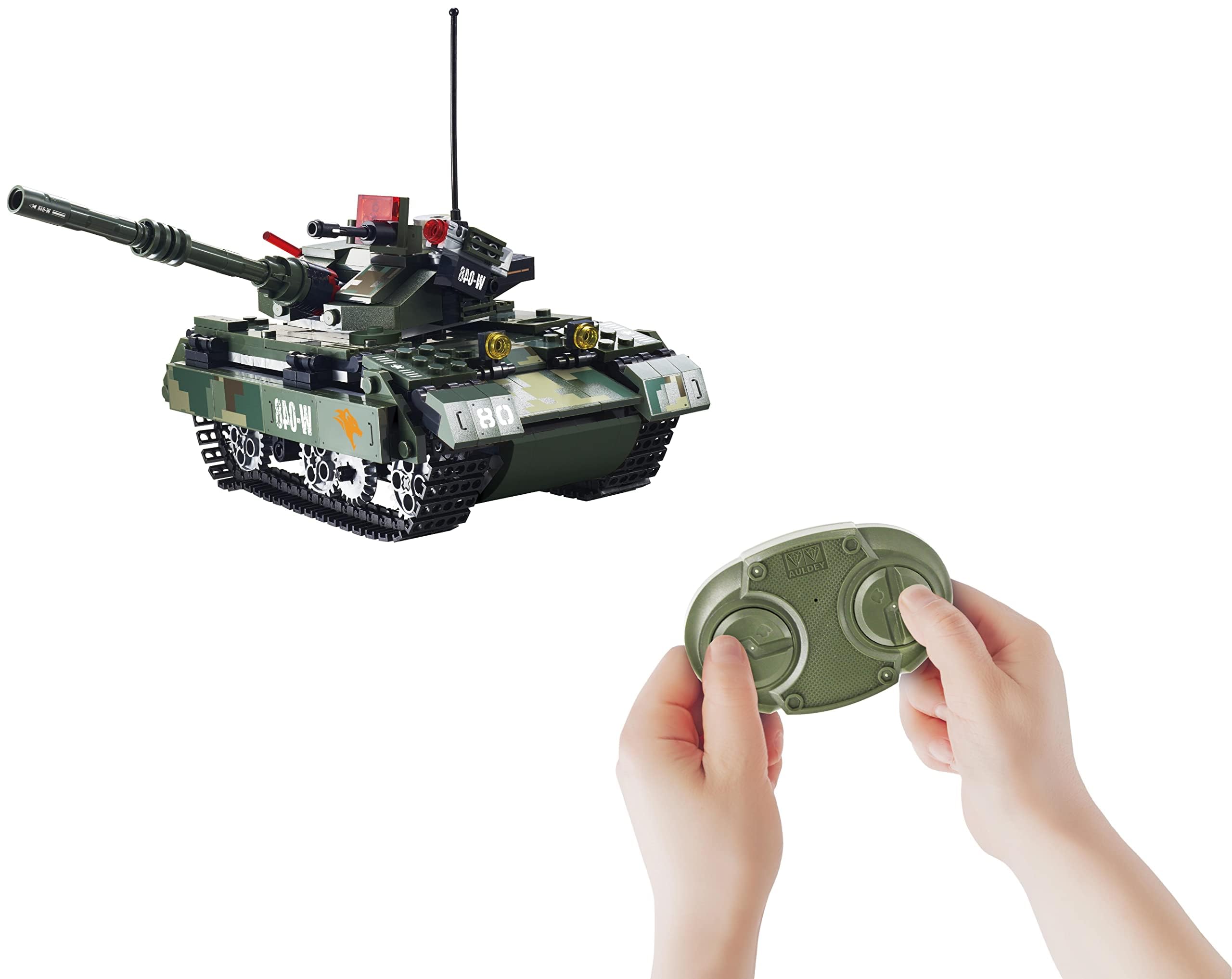 Small Blocks Buildable Remote Control - Military Tank Vehicle