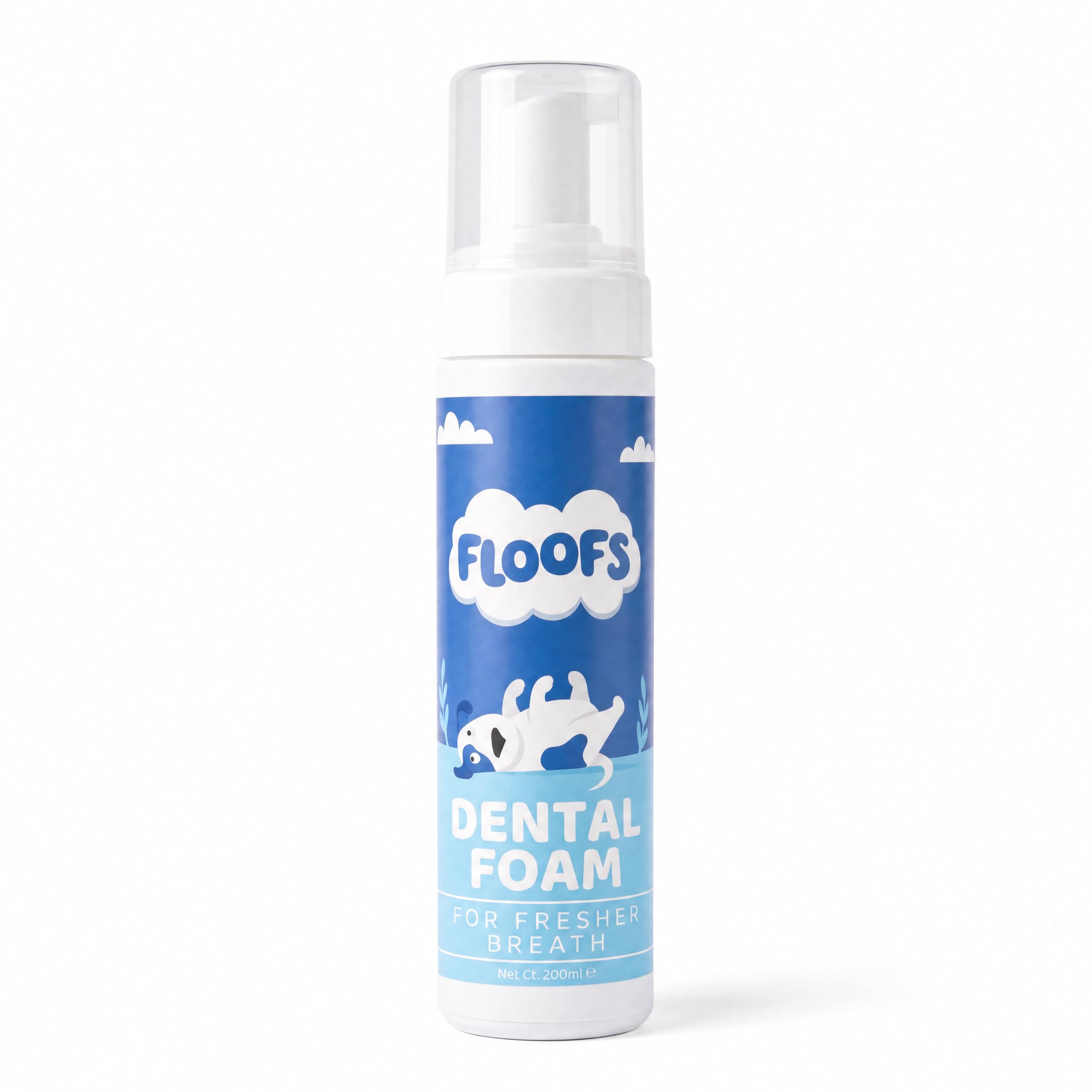 Floofs Dental Foam, Dog Breath Freshener, Stops Tartar Build up, Plaque Remover, Dog Smelly Breath Treatment, Dental Spray for Dogs Teeth, Easy Application Bottle, 200ml