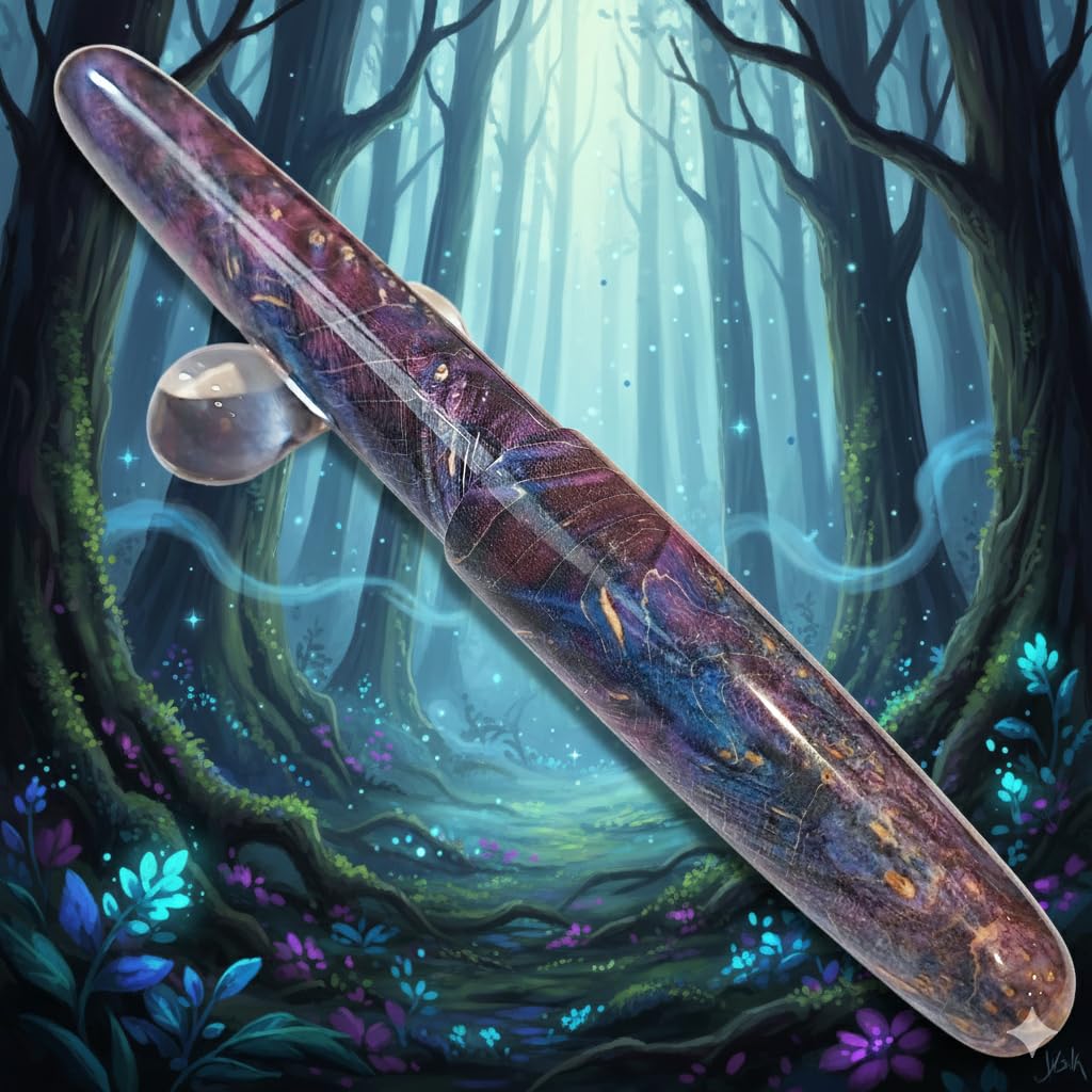 Luxuriöser Füllfederhalter aus stabilisiertem Holz – handgefertigtes Naturholz und Harzschaft, feine Spitze, Schreibstift mit Konverter, Geschäftsstift, Sammlerstück, Geschenk für Männer und Frauen
