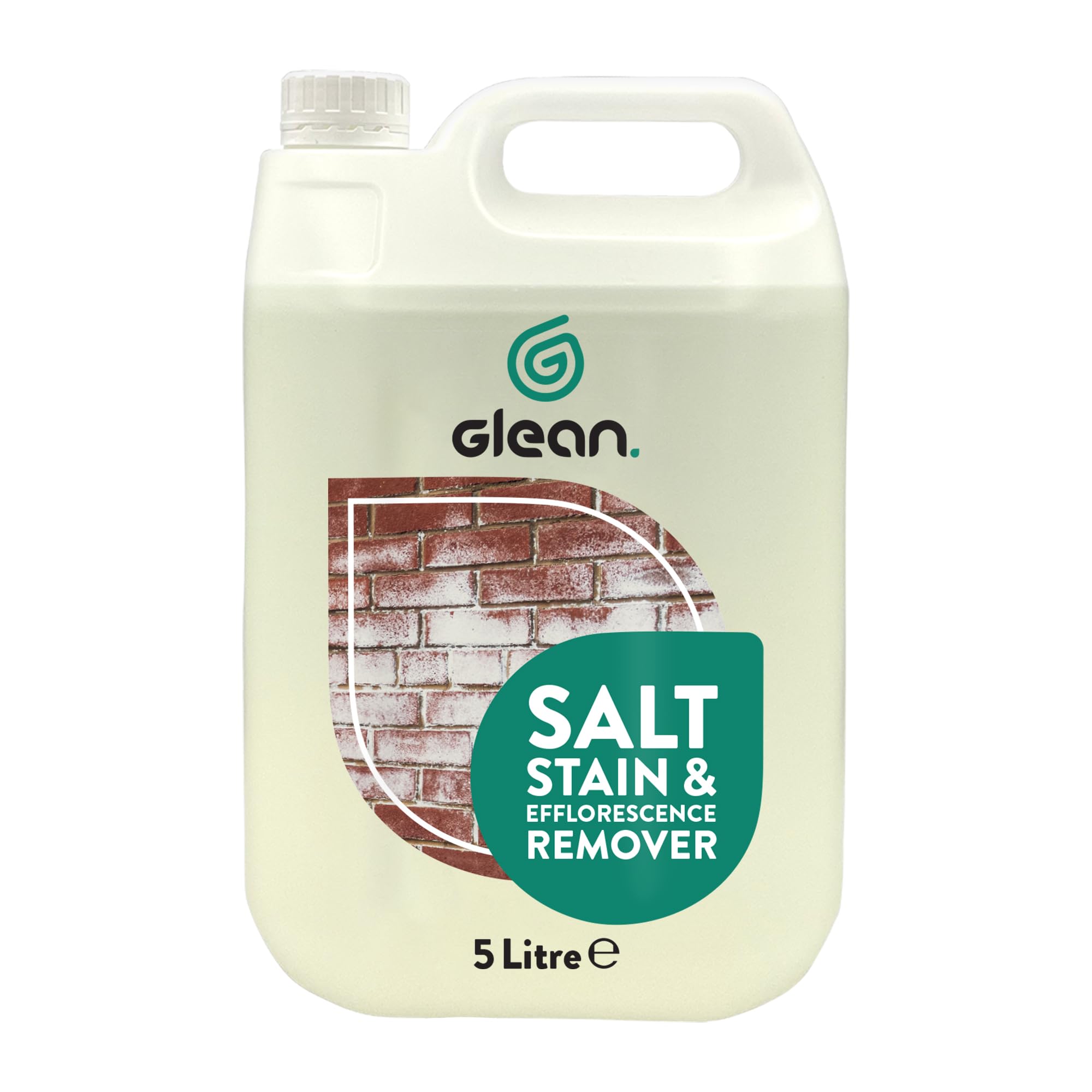 GLEAN Salt Stain & Efflorescence Remover | 5L | Fast Brick & Stone Cleaner | Removes White Salt Deposits | Ready-to-Use for Concrete, Brick & Walls | Neutraliser for Interior & Exterior Use