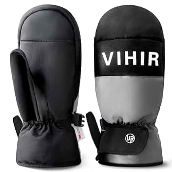 Vihir スキーグローブ 防寒 防水 厚手 スキー 手袋 スマホ対応 手袋　M Amazon | Vihir スキー 手袋 防寒 防水 厚手 スキーグローブ
