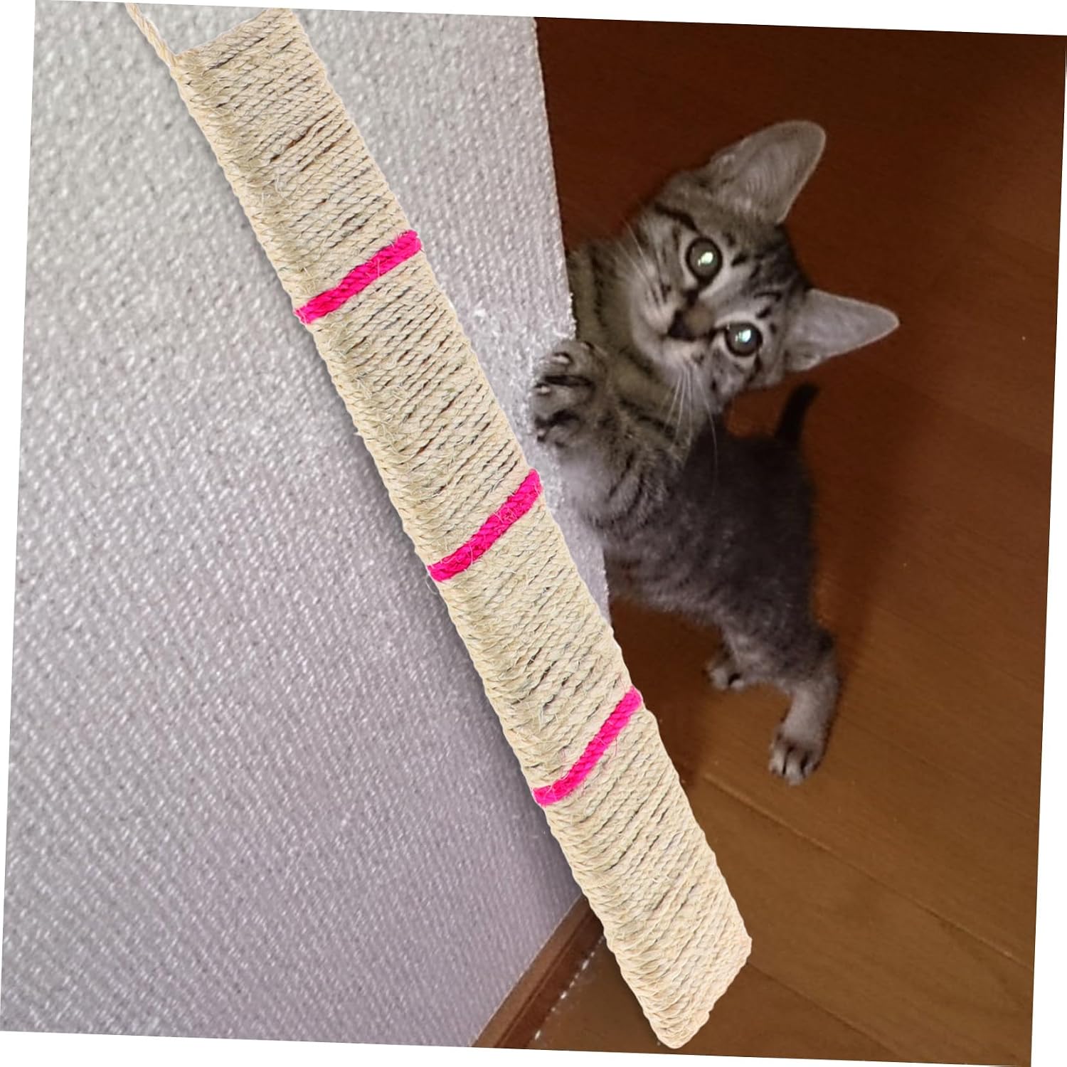 Hanging Cat Scratcher Sisal Mat 17.71X3.34X0.98In Corner Scratch Pad for Doors and Walls Cat Activity and Entertainment Mat