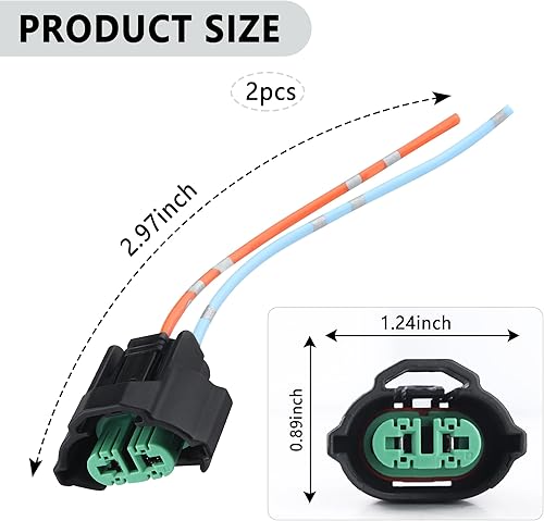 Miniatura 2 de 2 conectores de faros delanteros H8H11 con cable de 4 pulgadas, adaptadores femeninos, arnés de luces antinieblaarnés de cableado de faros