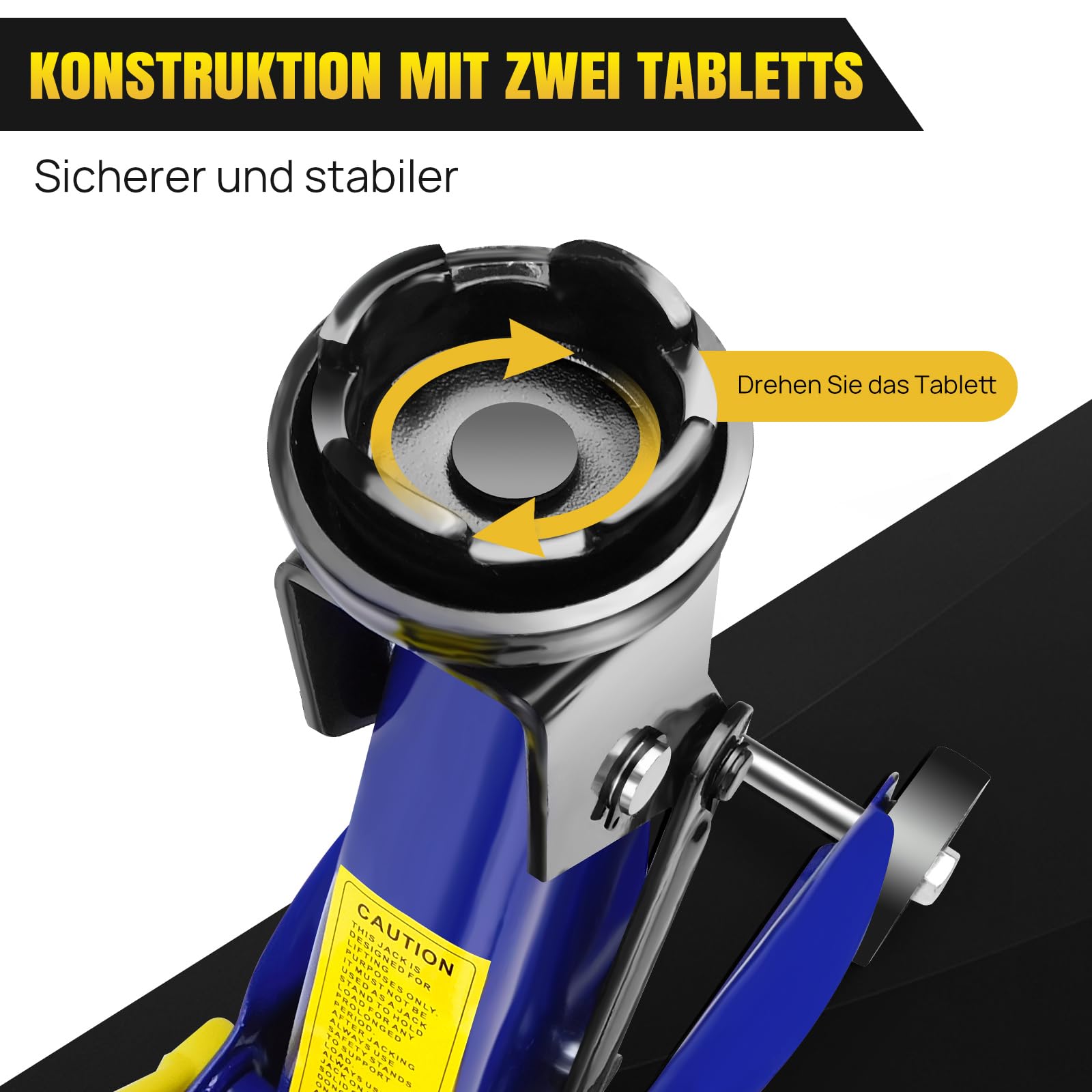 Hydrauliczny podnośnik podłogowy o udźwigu 2 ton i stojaki o udźwigu 3 ton, regulowany, przenośny podnośnik do wózka ze stali o dużej wytrzymałości