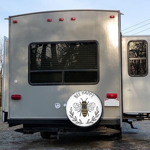 Miniatura 6 de Foruidea Bee - Cubierta de neumático de repuesto a prueba de polvo, para remolque, RV, SUV y muchos vehículos, 17 pulgadas