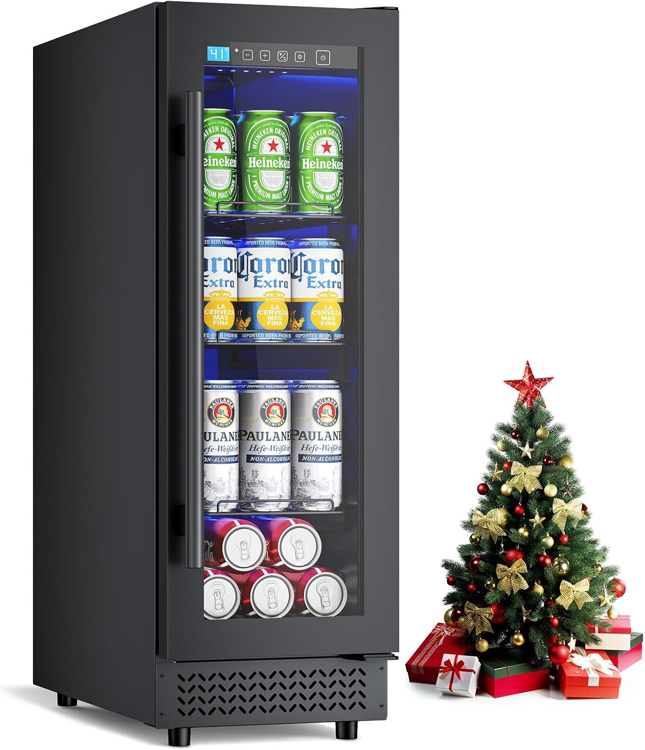 60 Can Beverage Refrigerator Cooler for Cubicle under Desk/Counter Office Camping, 2 Cu.Ft Drink Fridge Beverage Cooler with Glass Door for Water Juices Cola Bottles