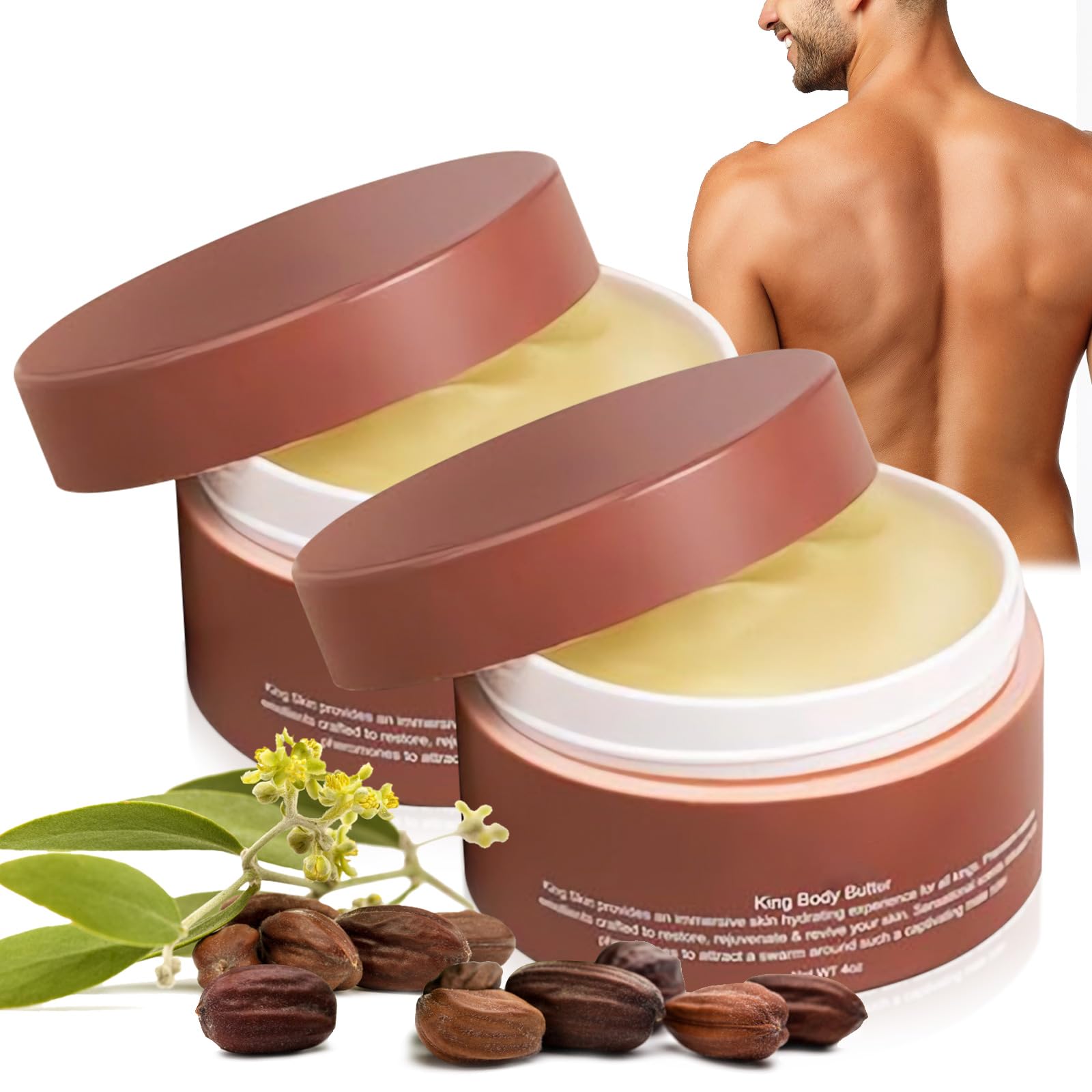 2PCS Crowned SKLN Body Butter for Men, Monarch Organic Cologned Body Butter, Gift for Father, Husband, Boyfriend