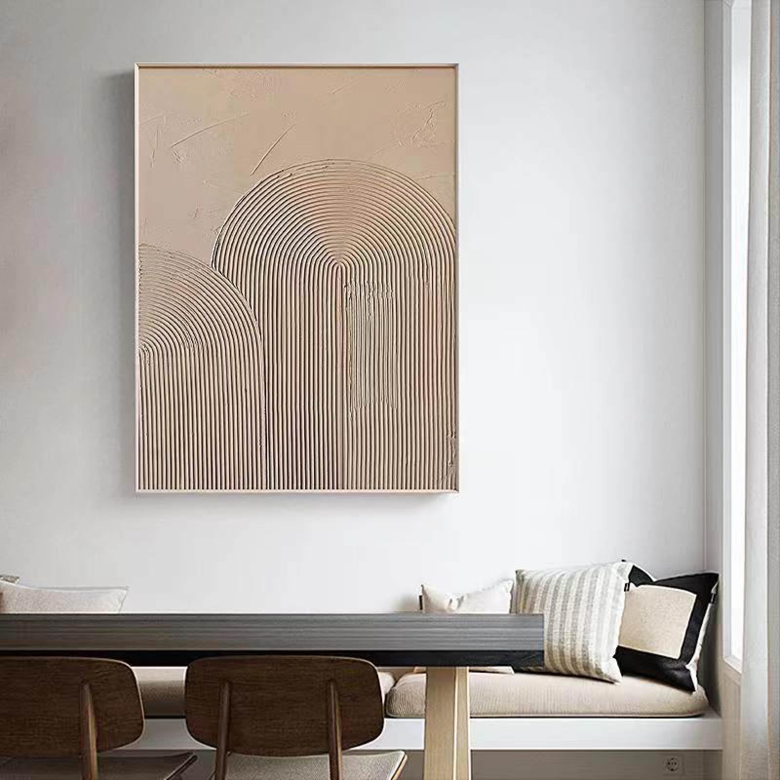 Peinture à l'huile sur toile Wabi-Sabi faite main pour grand salon moderne