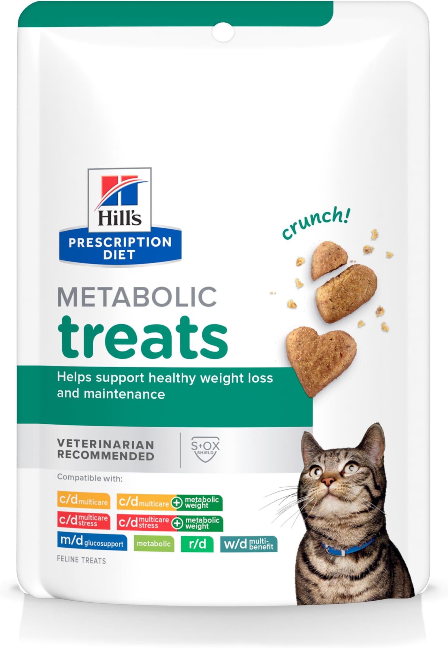 Hill's Prescription Diet Metabolic Weight Management Cat Treats, Veterinary Diet, 2.5 oz. Bag (Pack of 1)