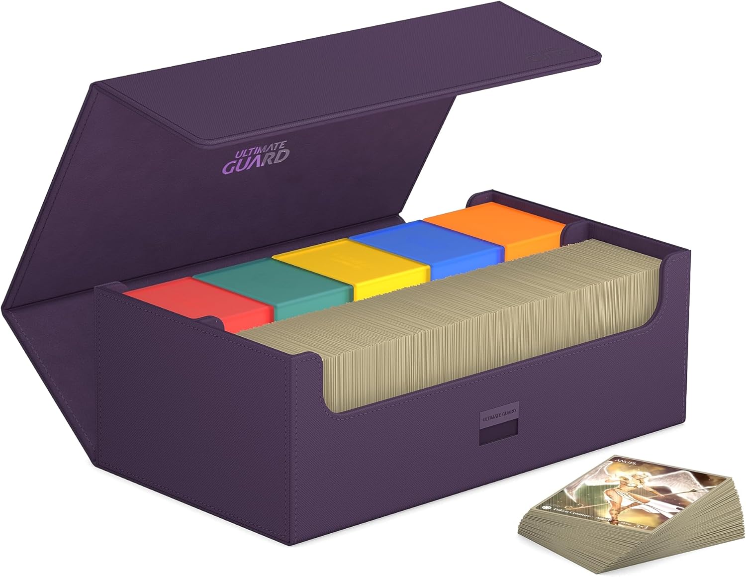 Ultimate Guard Arkhive 800+, Deck Case for 800 Double-Sleeved TCG Cards, Purple, Compatible with Boulders, Magnetic Closure & Microfiber Inner Lining