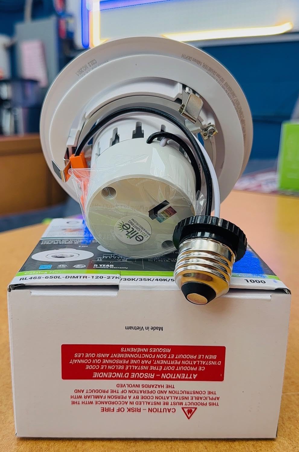 Elite RL465-650L-DIMTR-120-40K-90-FL-WH 4" Adjustable LED Retrofit Module (4000K, 60 Degree - Flood)