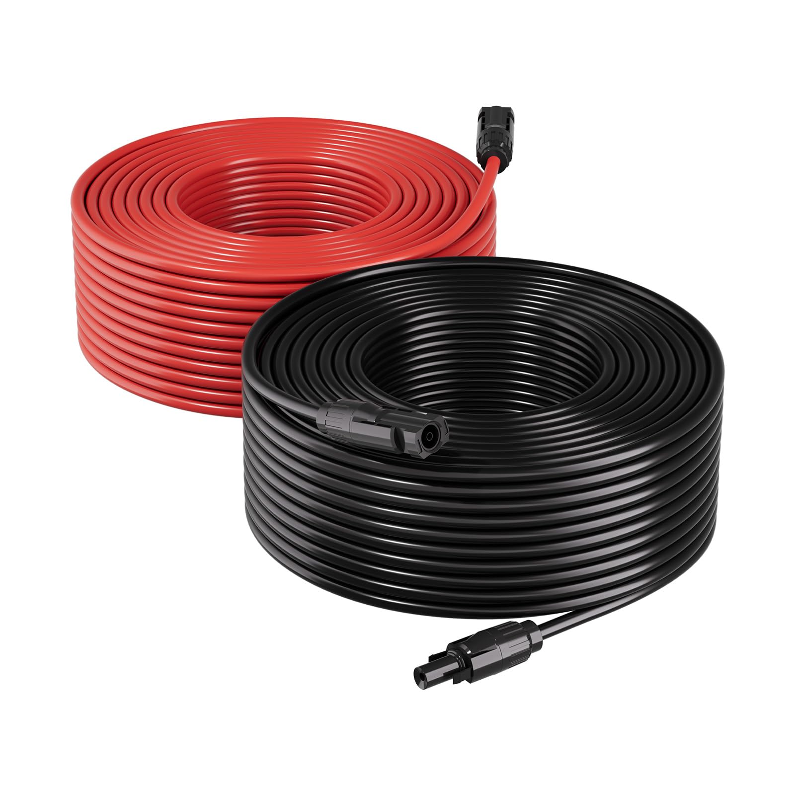 VEVOR Cavo di Prolunga per Pannello Solare Cavo Modulo Pannello Solare Calibro 6 mm² Prolunga Connettori MC4 19,81 m per Uso Esterno Auto Camper Guaina Ignifuga Corrente 30 A Temperatura -40°C a 90°C