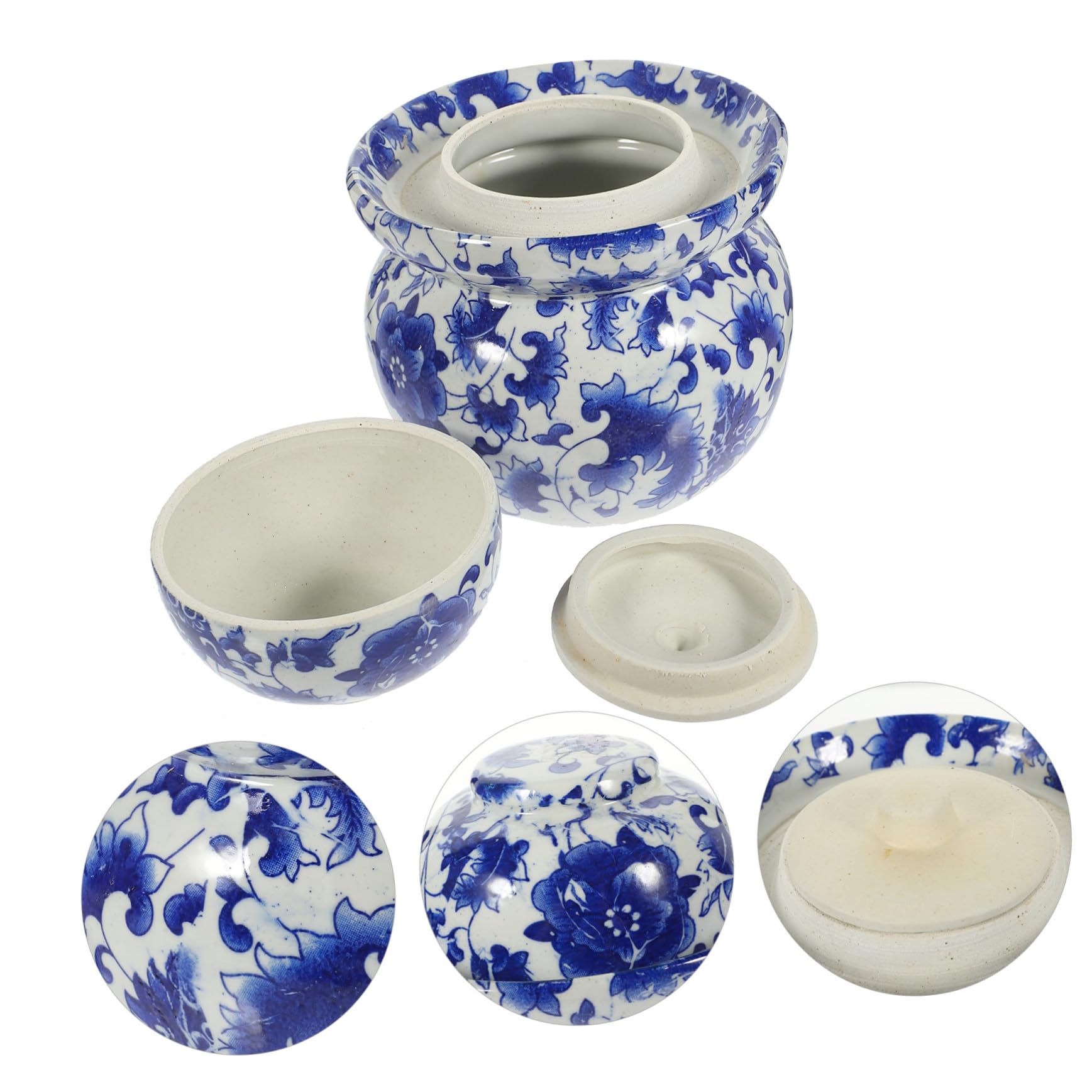VOSAREA Barattolo Sottaceti Ceramica Sigillato Tradizionale Contenitore Ermetico per Conservazione Sottaceti Verdure Ceramica
