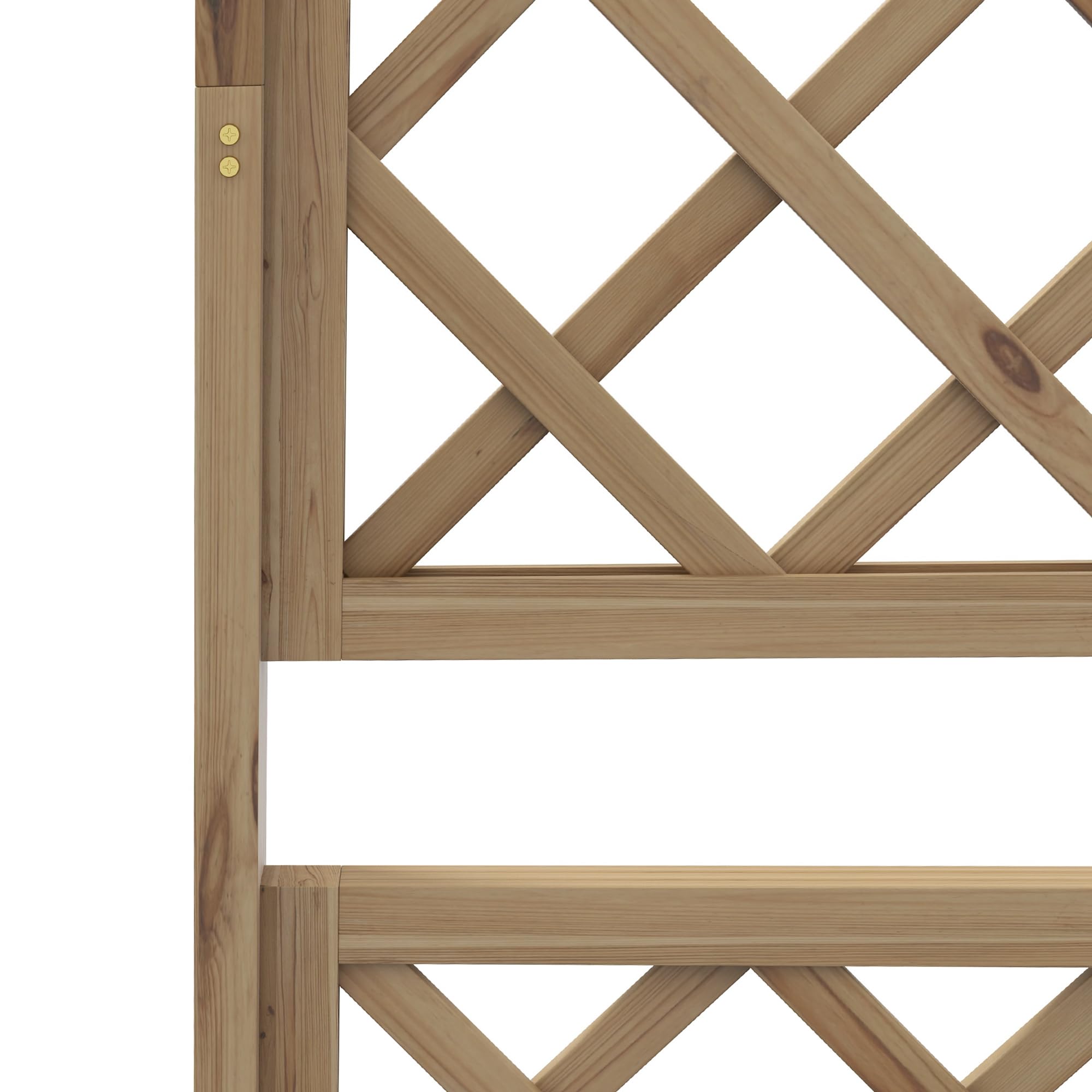 Outsunny Letto Rialzato per Orto con Traliccio e Pergola, Cassone per Orto e Giardino per Piante Rampicanti con Fondo Aperto, 160x55x183cm, Legno Naturale