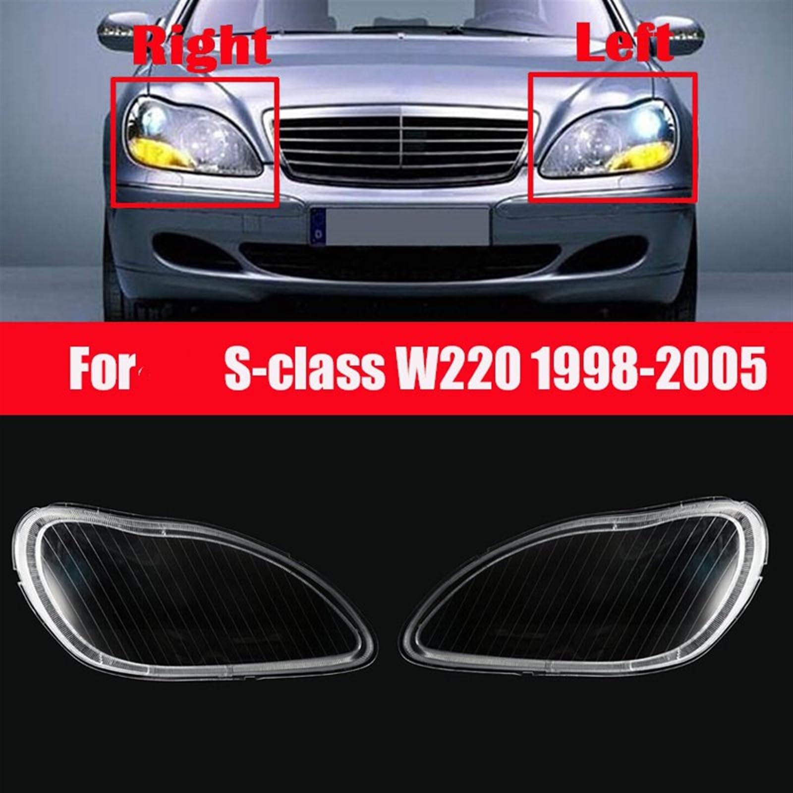 Sクラス/W220/1998年～2005年 右ヘッドライト/ランプ キセノン HID