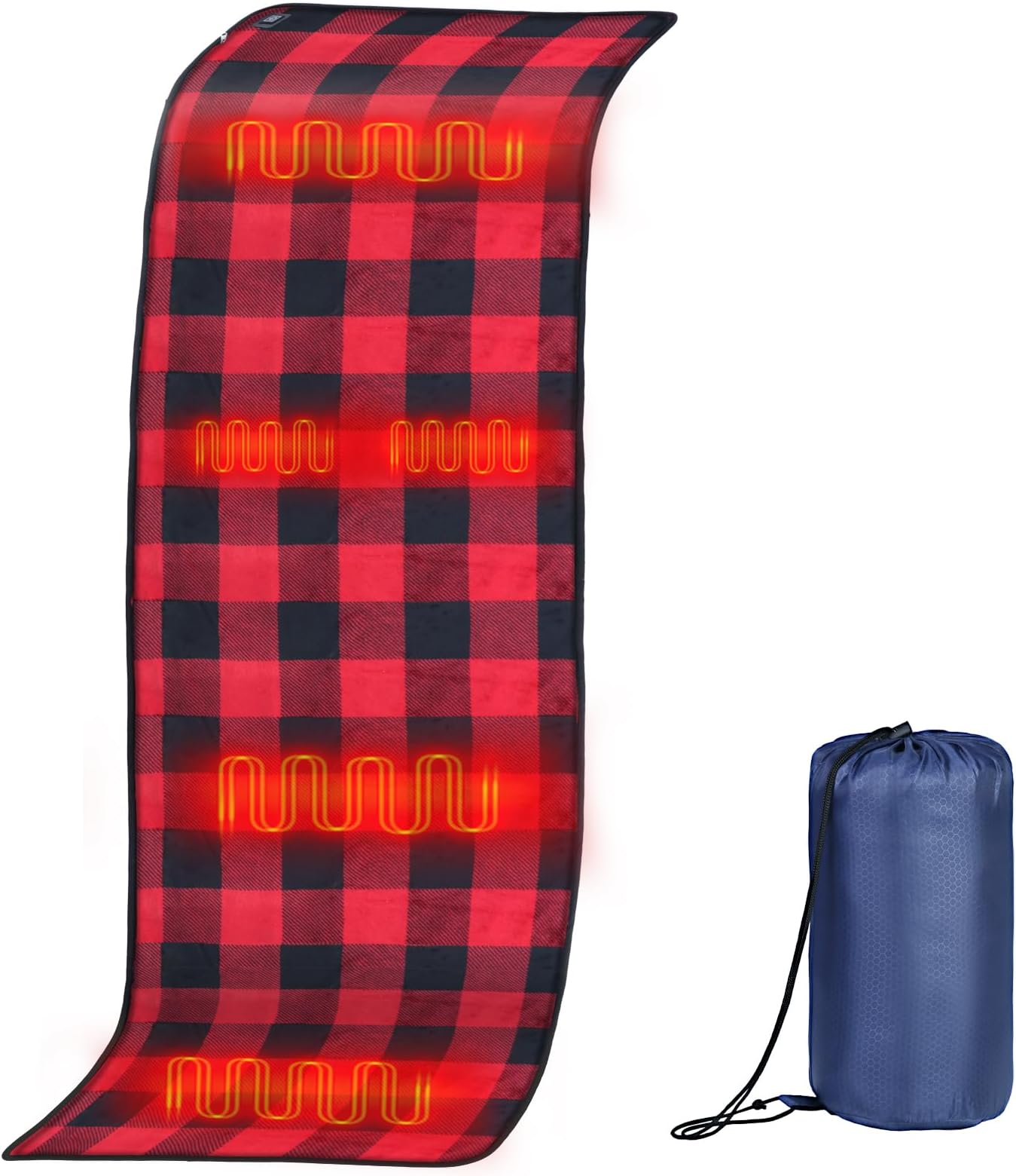 oaskysHeated Sleeping Bag pad - Heated Sleeping Bag Liner, 5 Heating Zones, Multi USB Power Supported - Electirc Sleeping Bag Heater for Cold Weather Camping Backpacking or Hiking