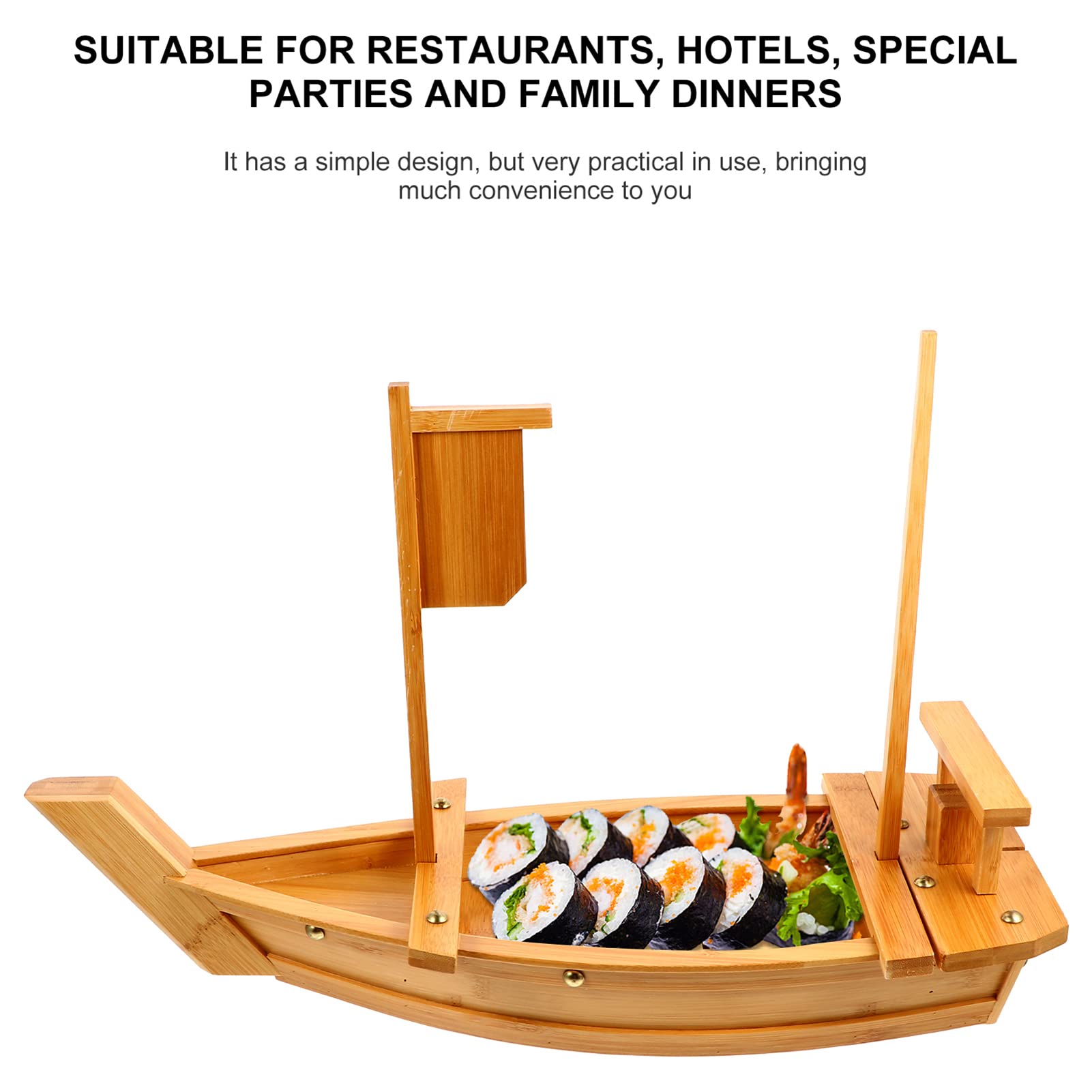 Drewniana taca do serwowania sushi łodzi talerz sushi do serwowania sushi talerz do serwowania Sashimi do restauracji gastronomii lub domu, 70 cm