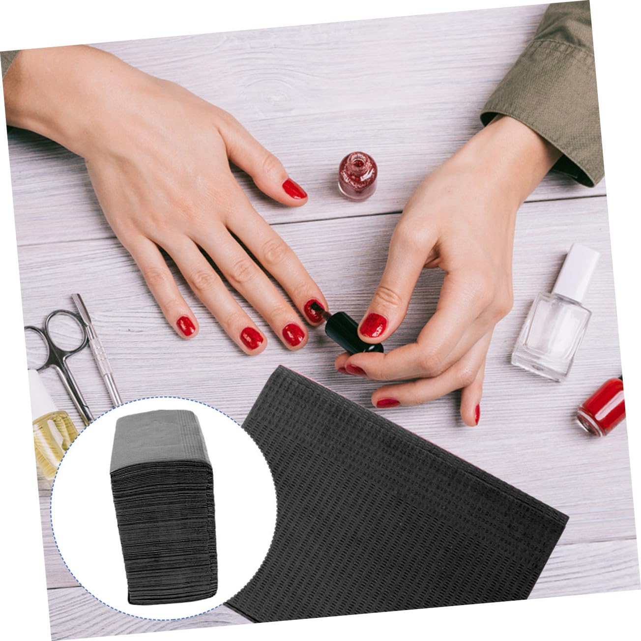 POPETPOP 125 pezzi Tappetino Manicure Monouso in Cellulosa Assorbente per Protezione Tavolo e Igiene Mani Odore Facile da Trasportare e Usa e Getta