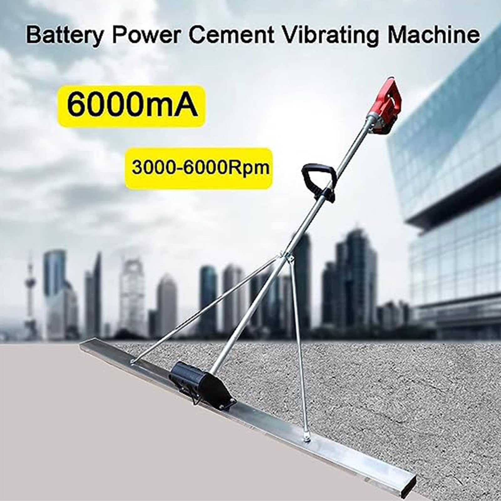 Herramienta vibración concreto eléctrico, máquina Acabado concreto vibratoria batería alimentación Cemento de Cemento Vibrante Vibrante Servicio Pesado+Regla de nivelación